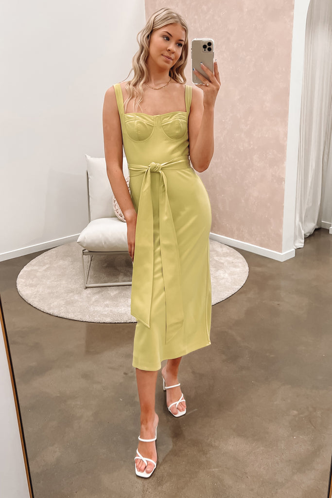 Ora Bust Midi Dress Pistachio