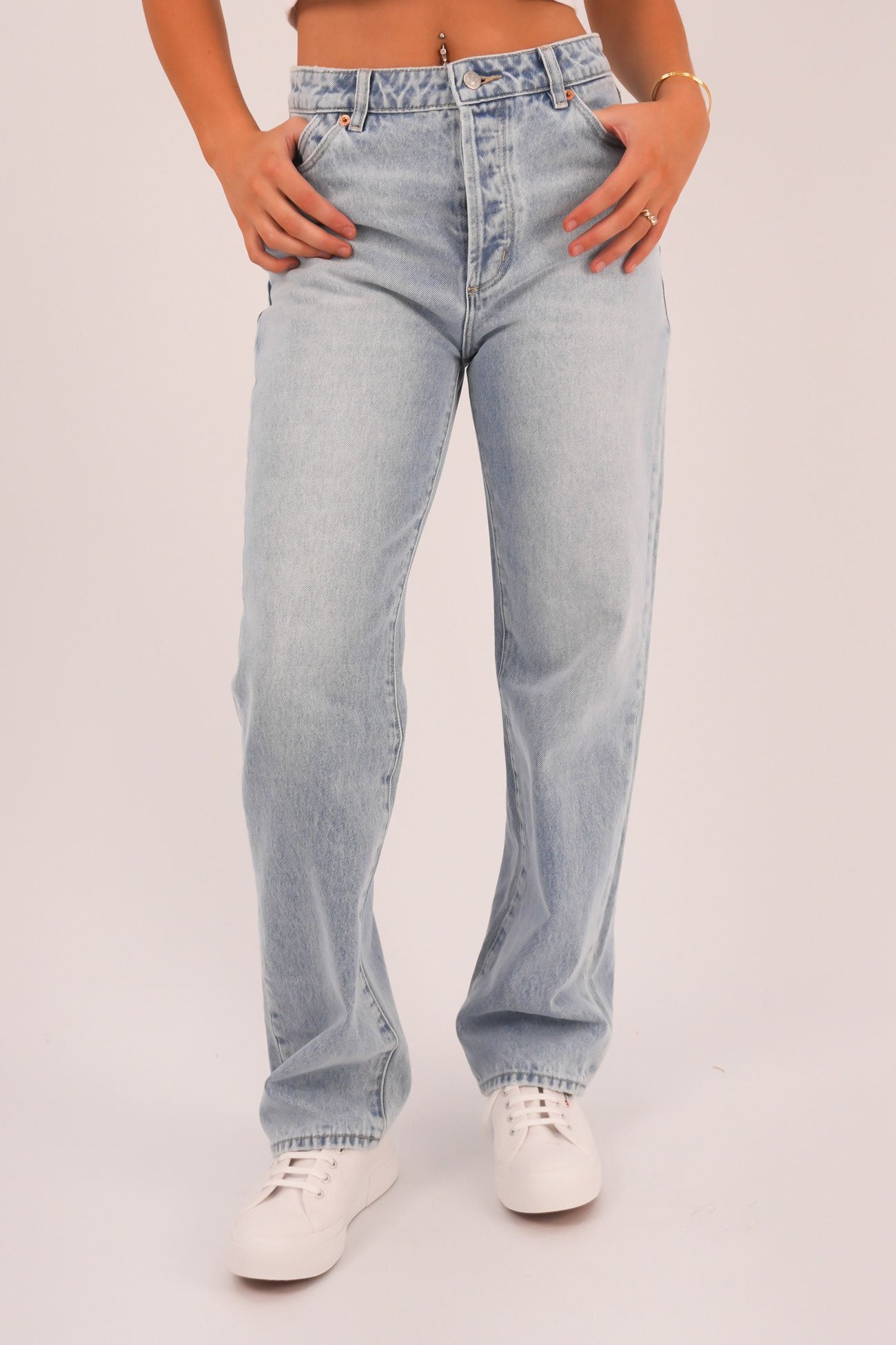 90s Relaxed Jean Long Beach Worn