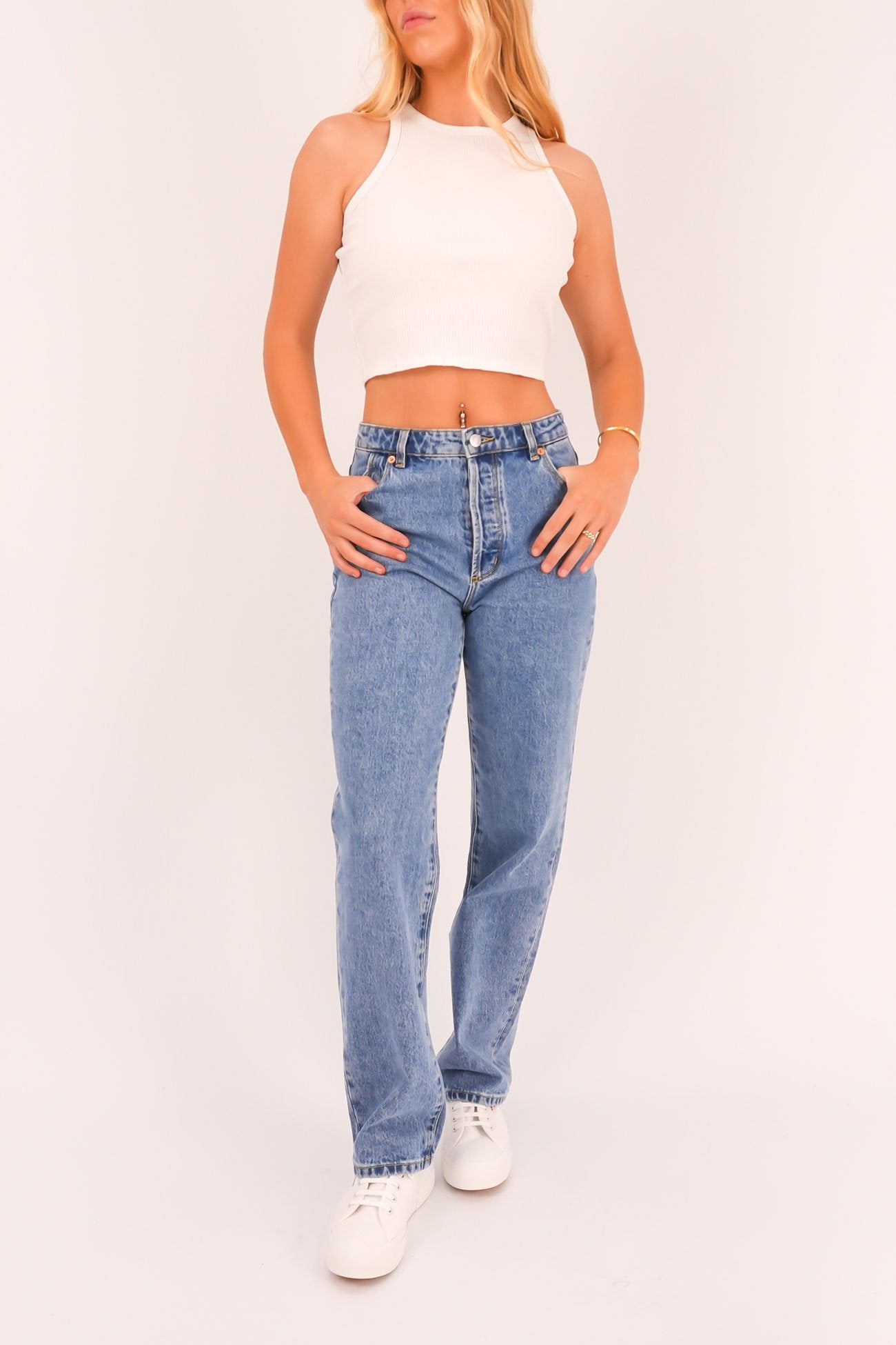 90s Relaxed Jean River Blue