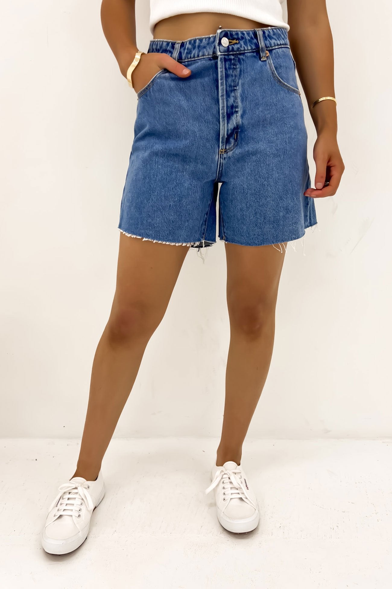 90's Relaxed Short River Blue