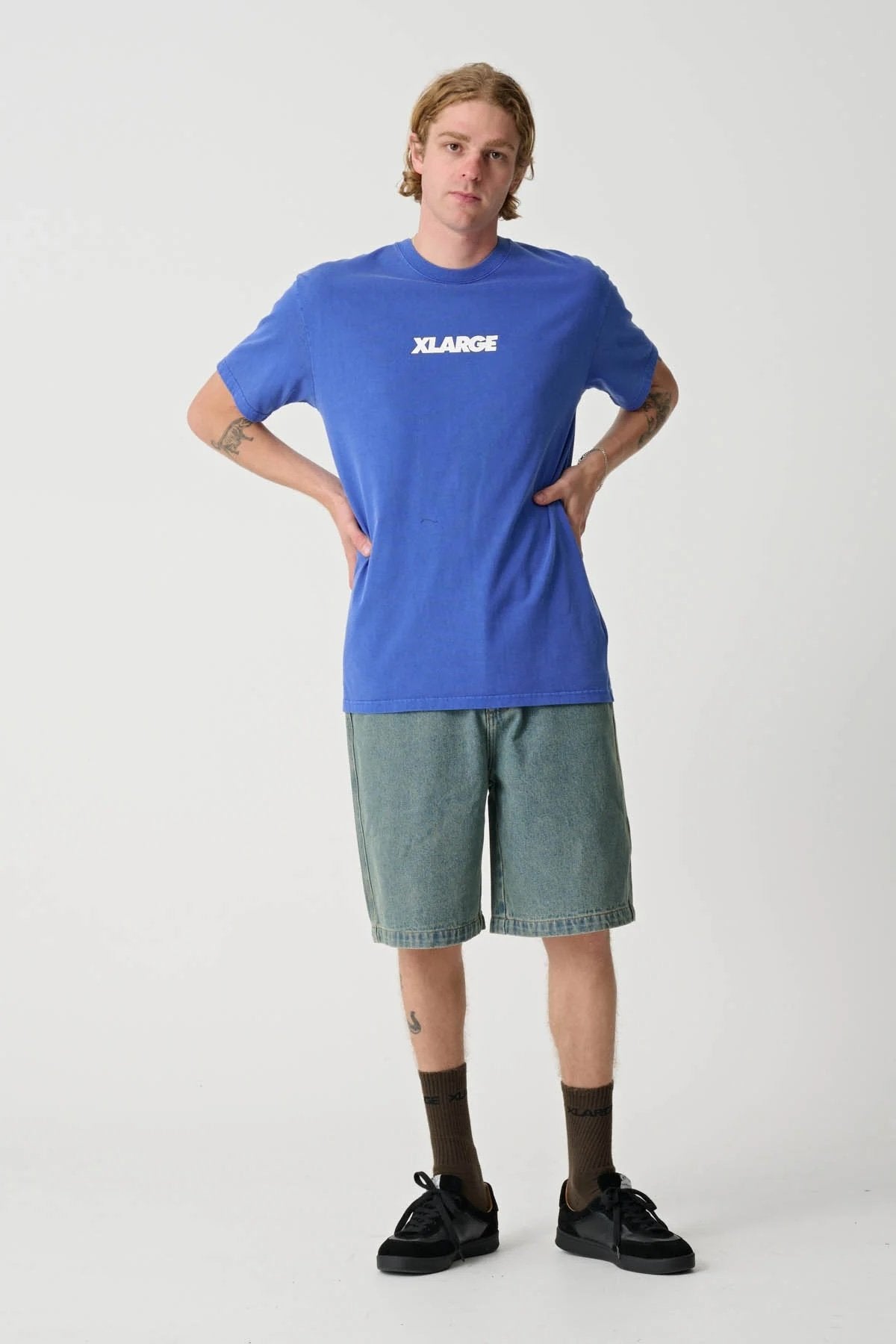 91 Key Italic OG Short Sleeve Tee Pigment Blue