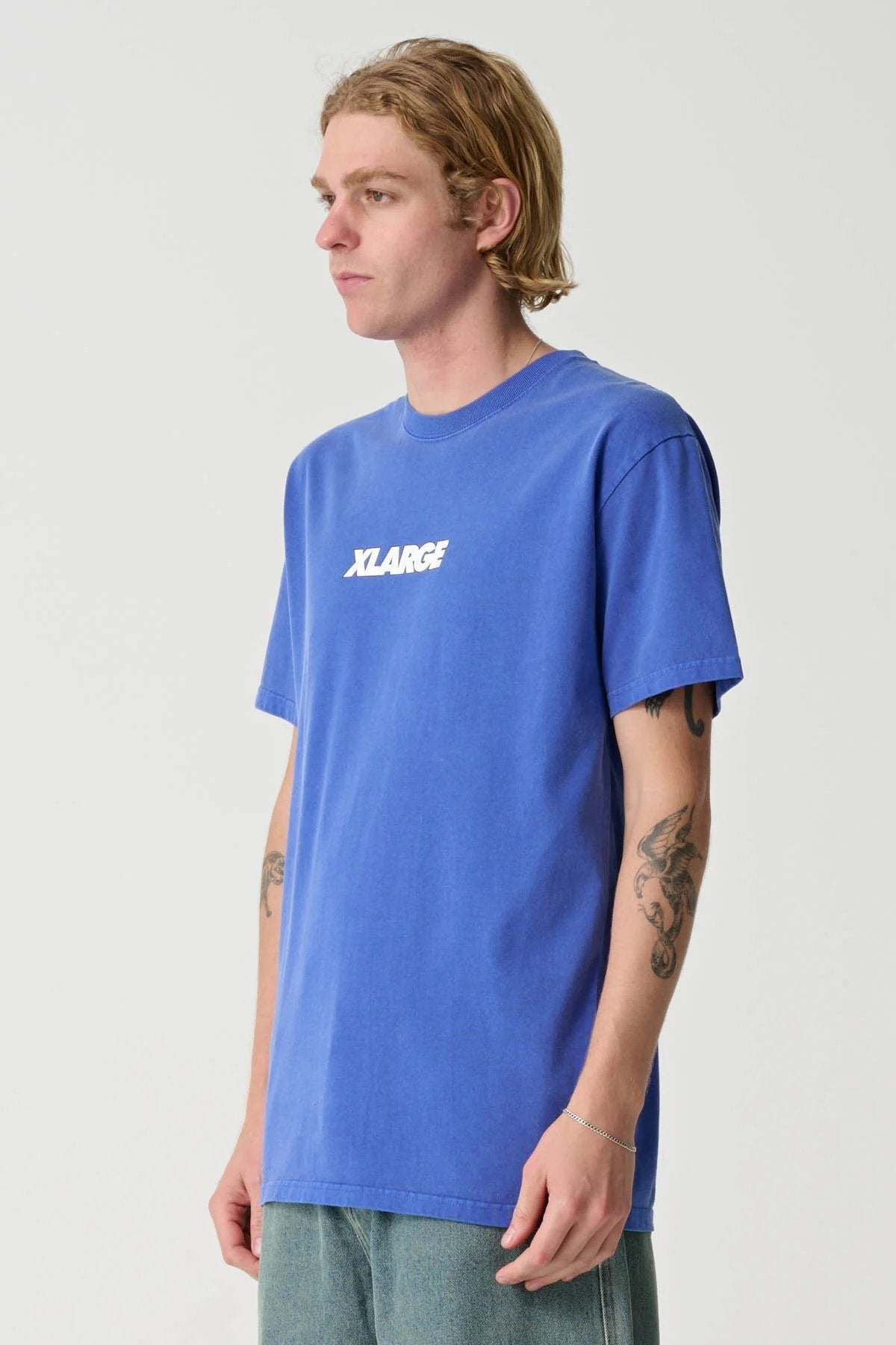 91 Key Italic OG Short Sleeve Tee Pigment Blue