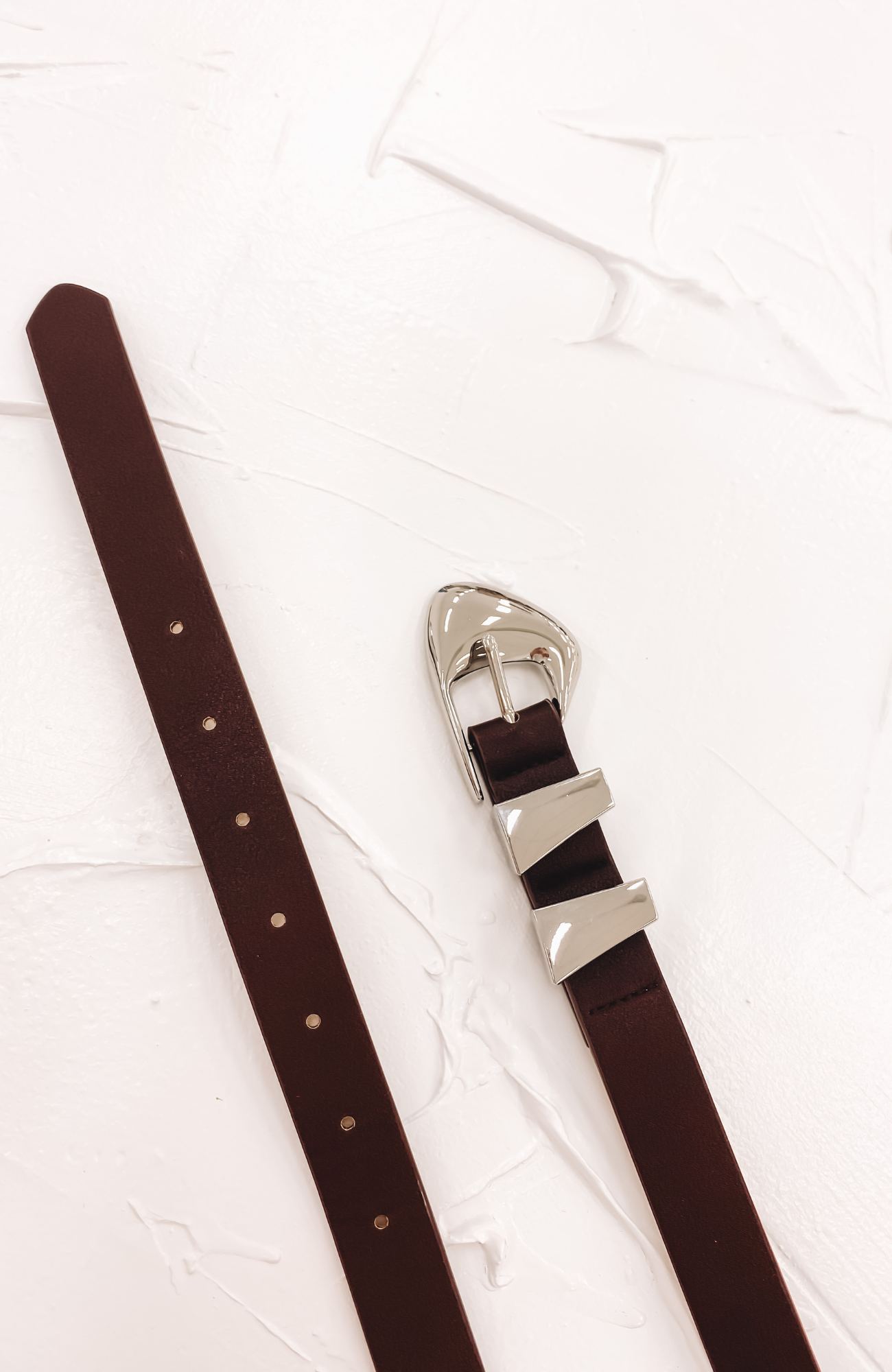 Haylee Belt Brown Silver