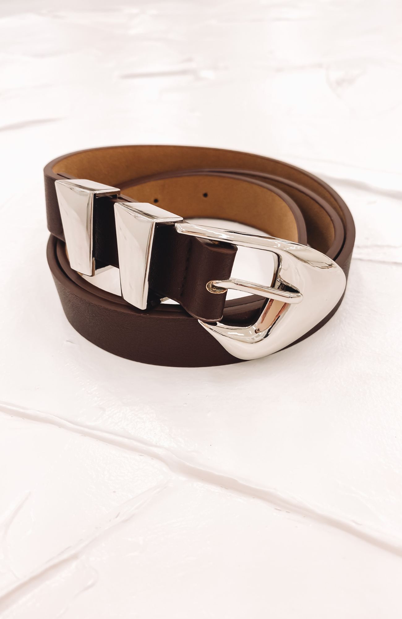 Haylee Belt Brown Silver