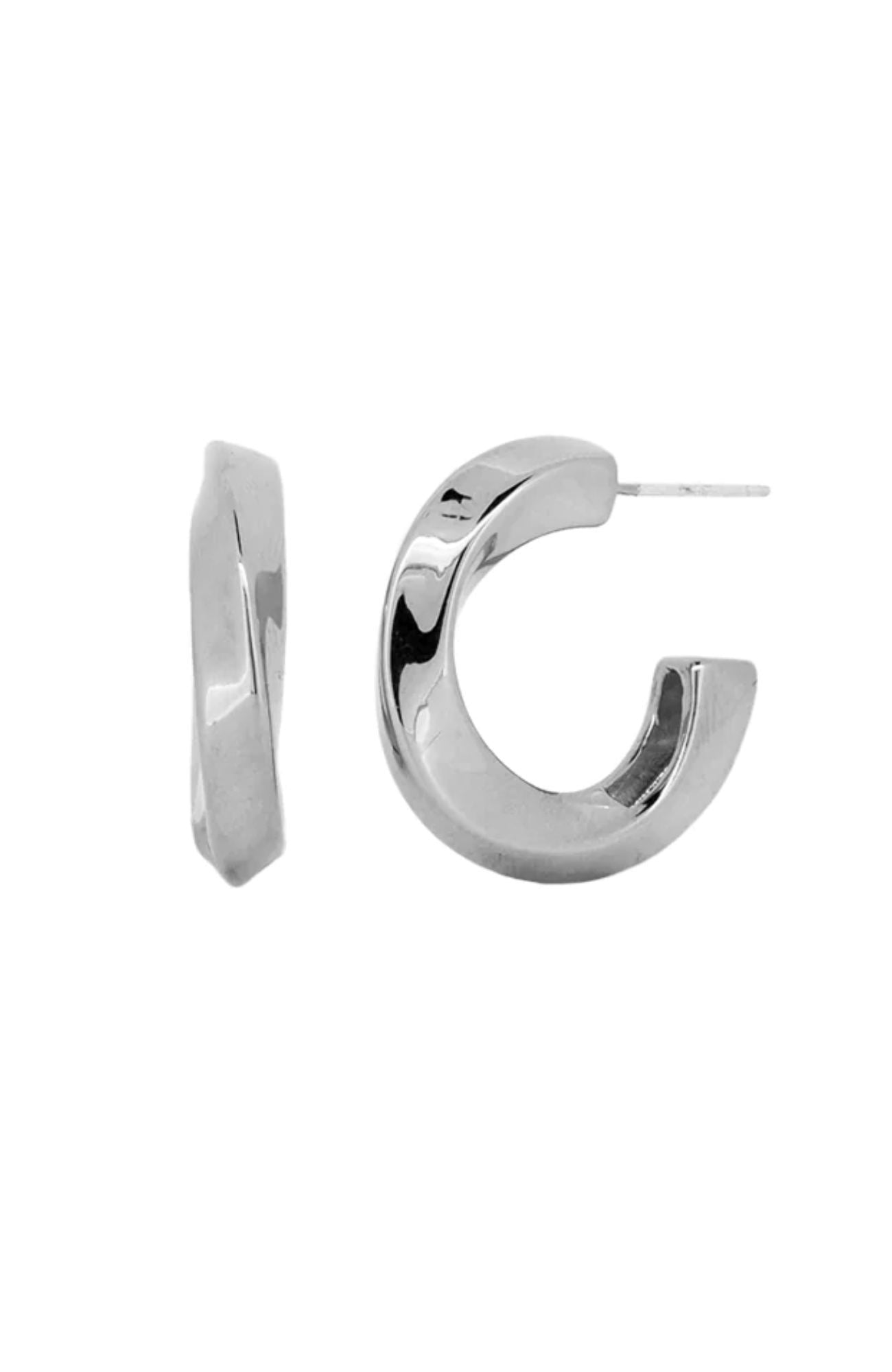 Adele Hoops Silver