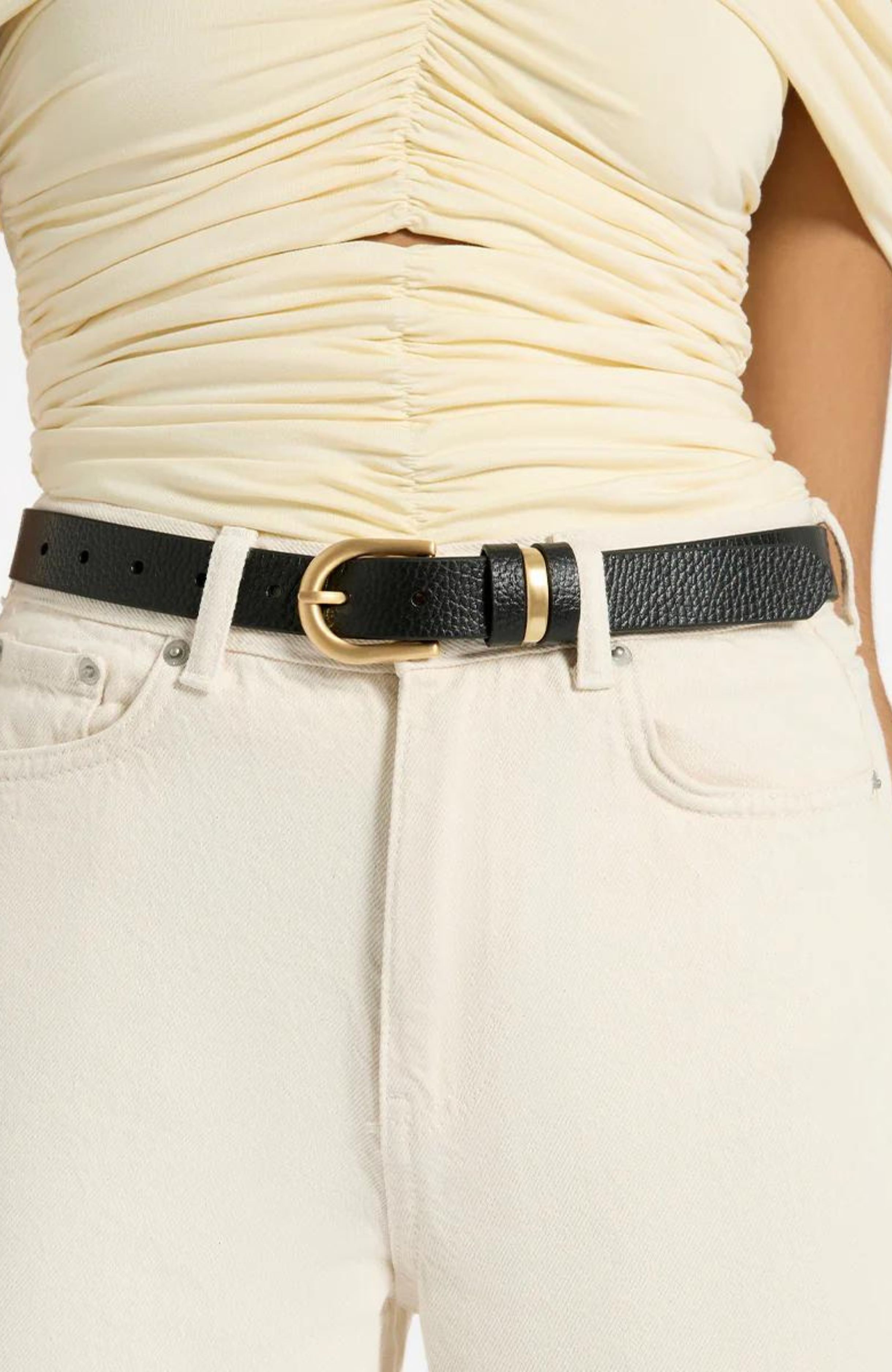 Over And Over Belt Black Gold