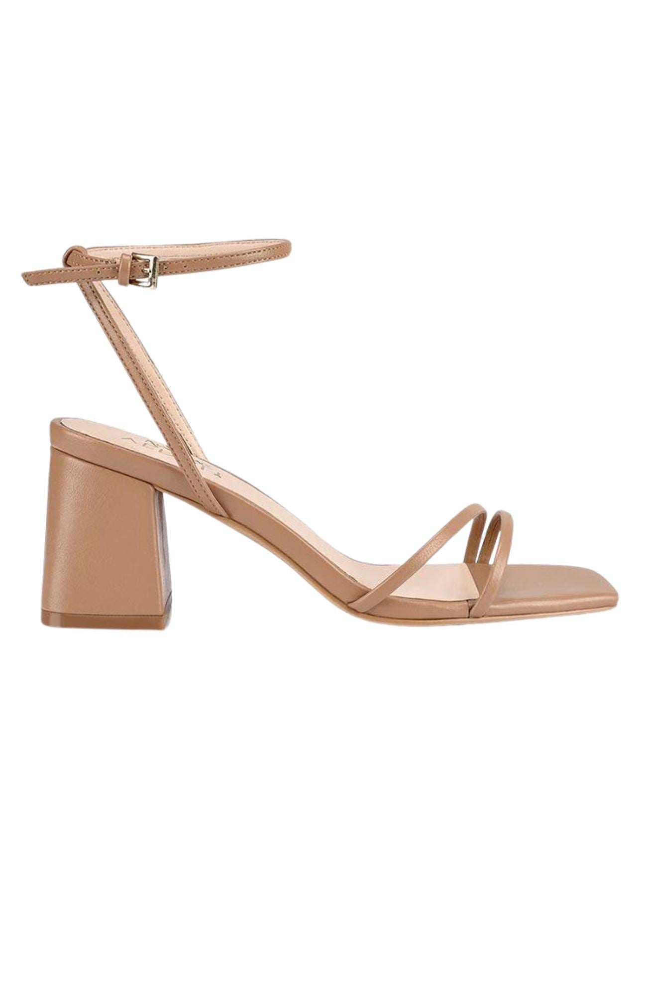 Stevie Block Heel Sandal Dark Camel