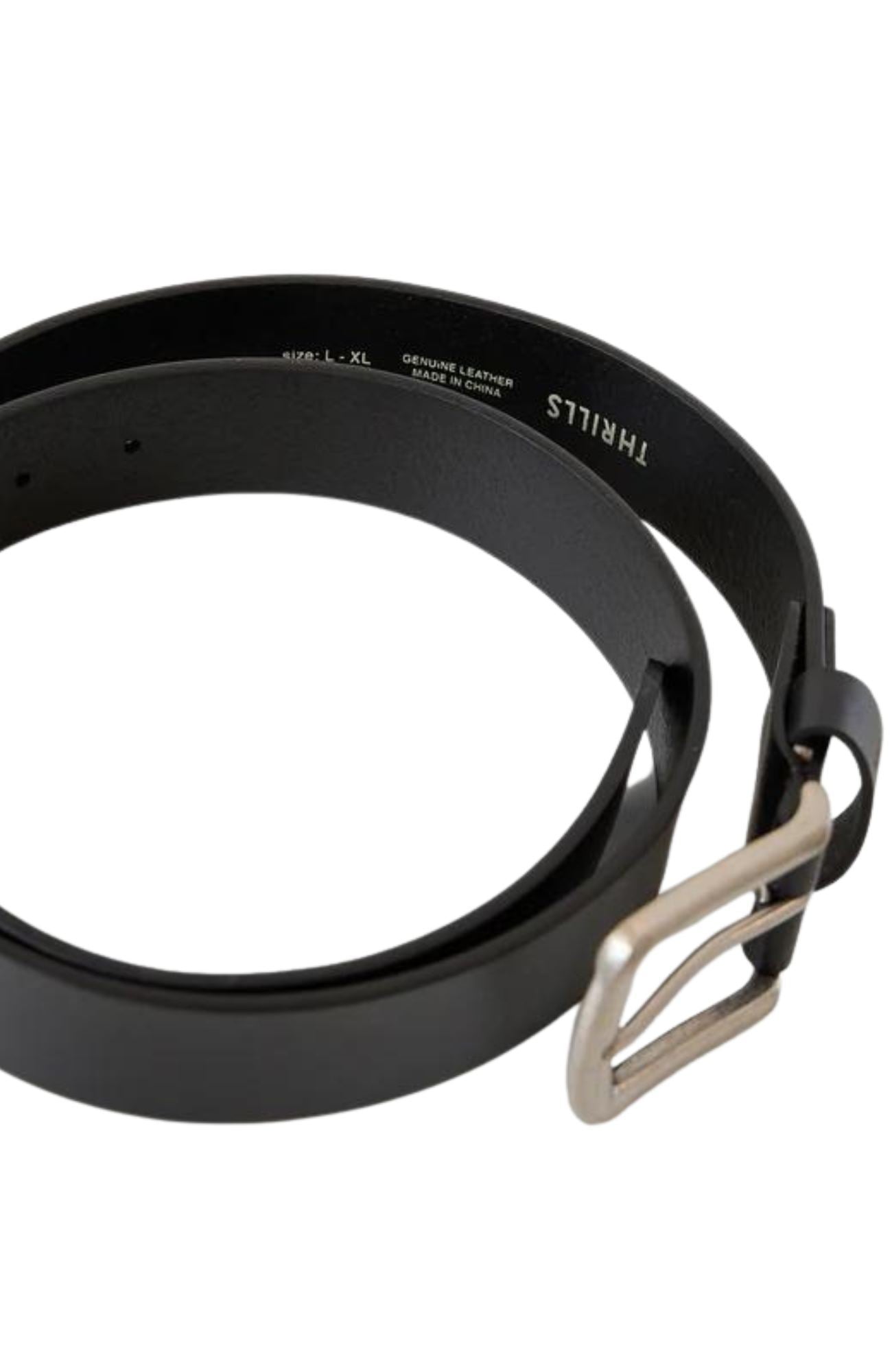 Thrills Leather Belt Black