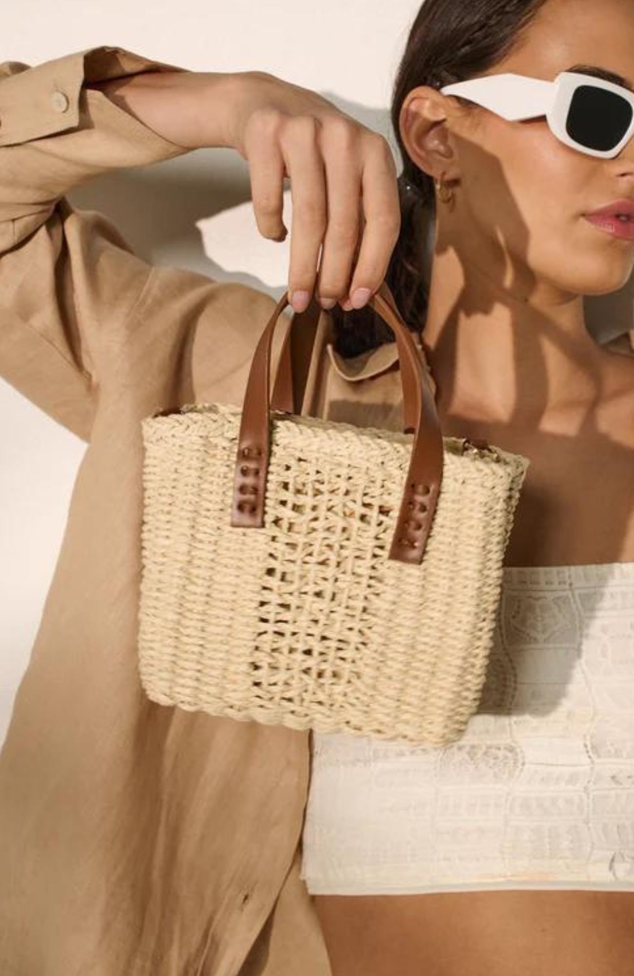 Mora Straw Bag Beige