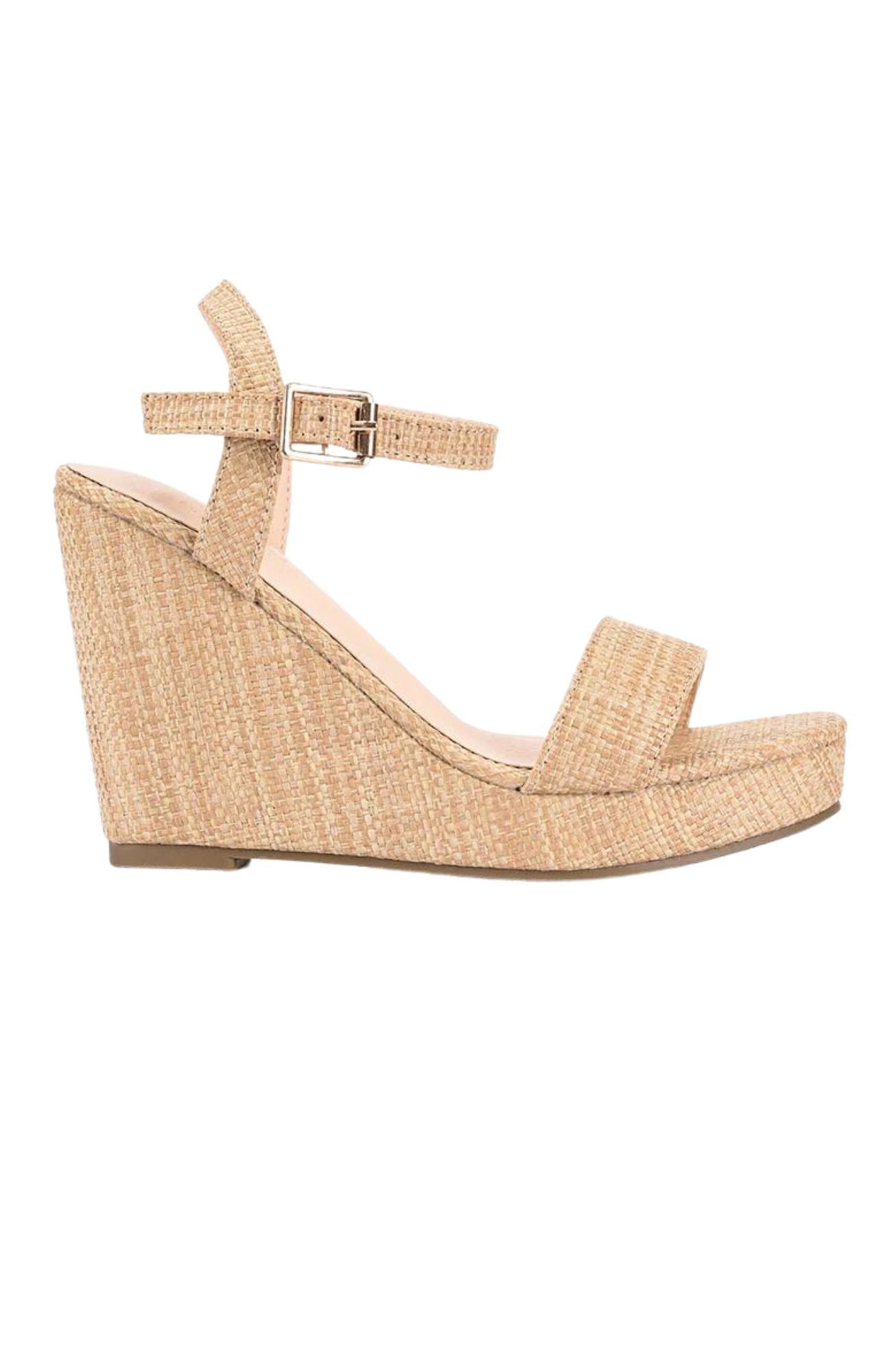 Amaya Wedge Natural Raffia