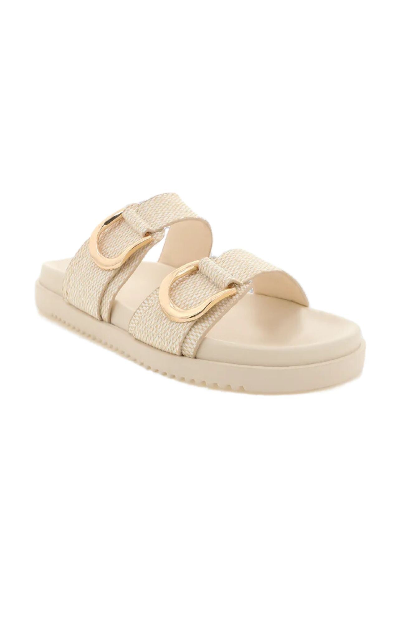 Areli Sandal Cream Raffia