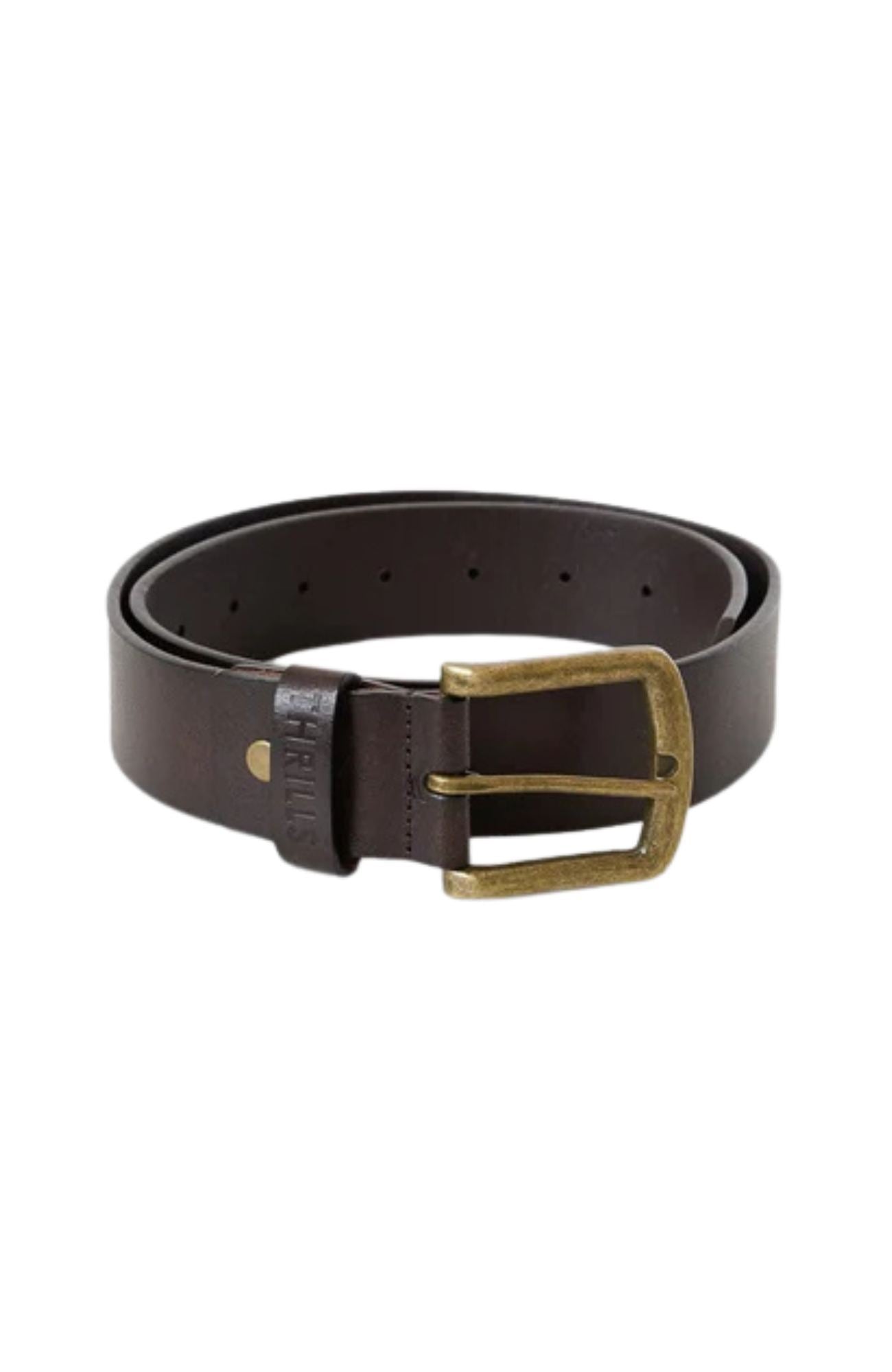 Thrills Leather Belt Brown