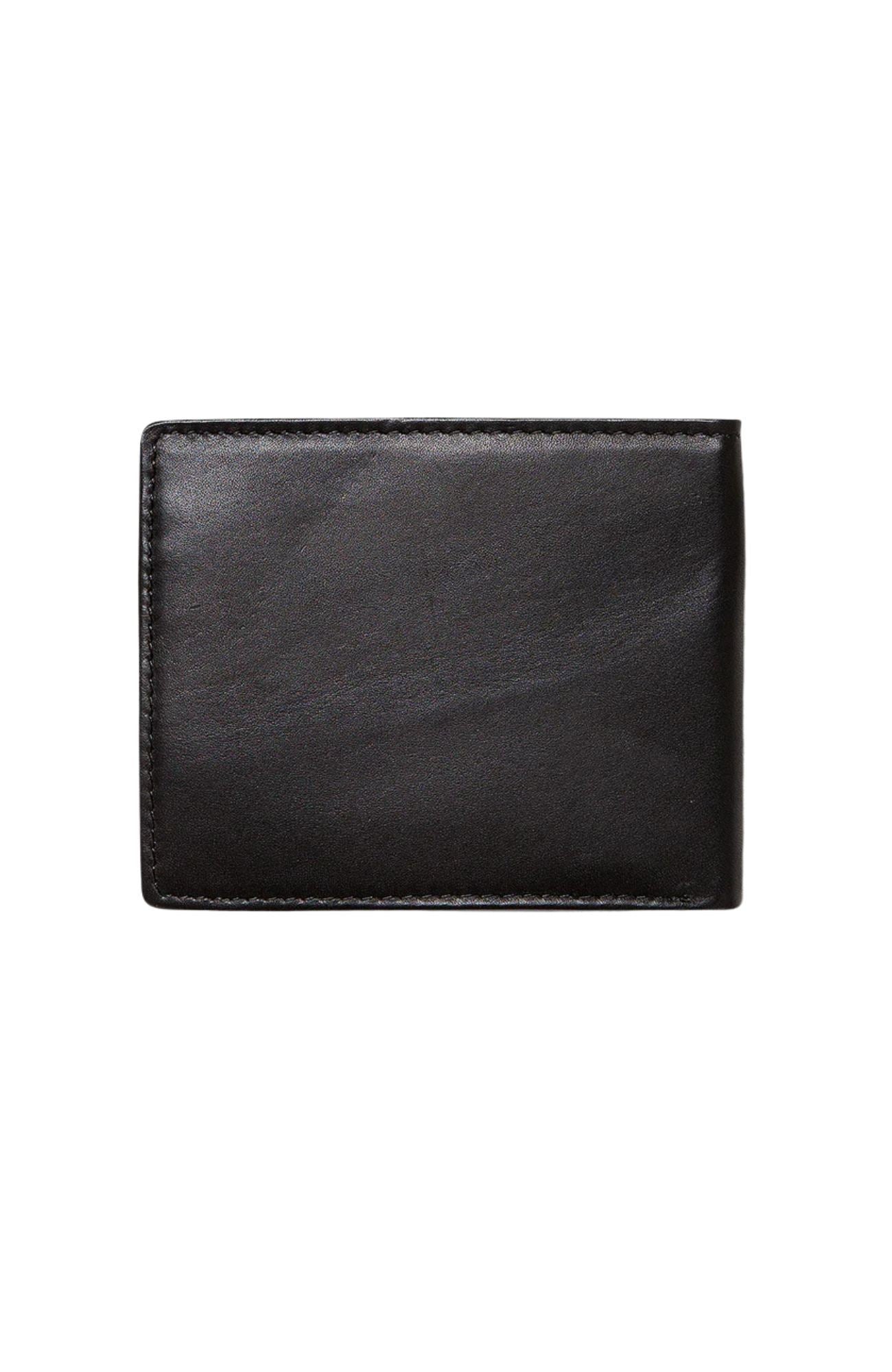 Single Stone Leather Wallet Black