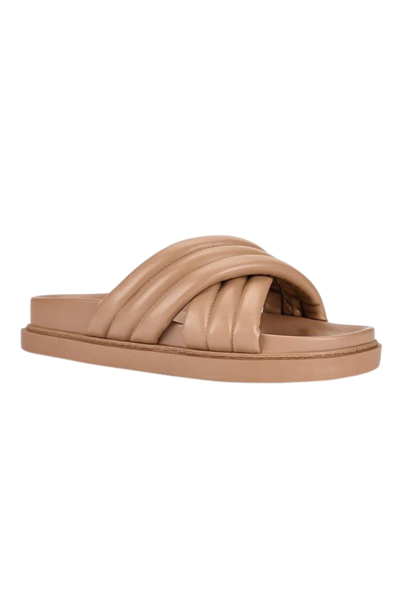 Britney Footbed Slide Dark Camel