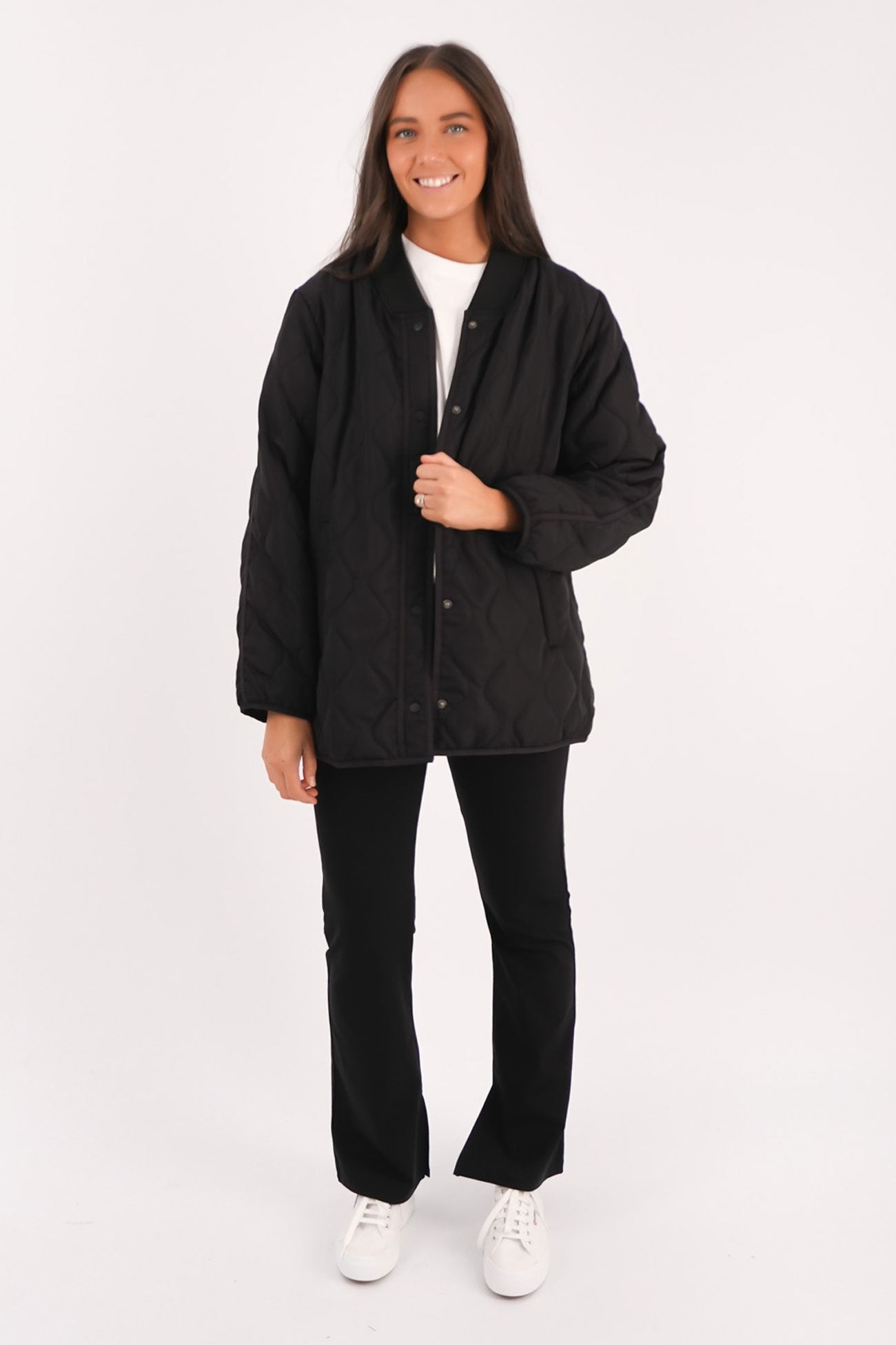 Active Quilted Jacket Black