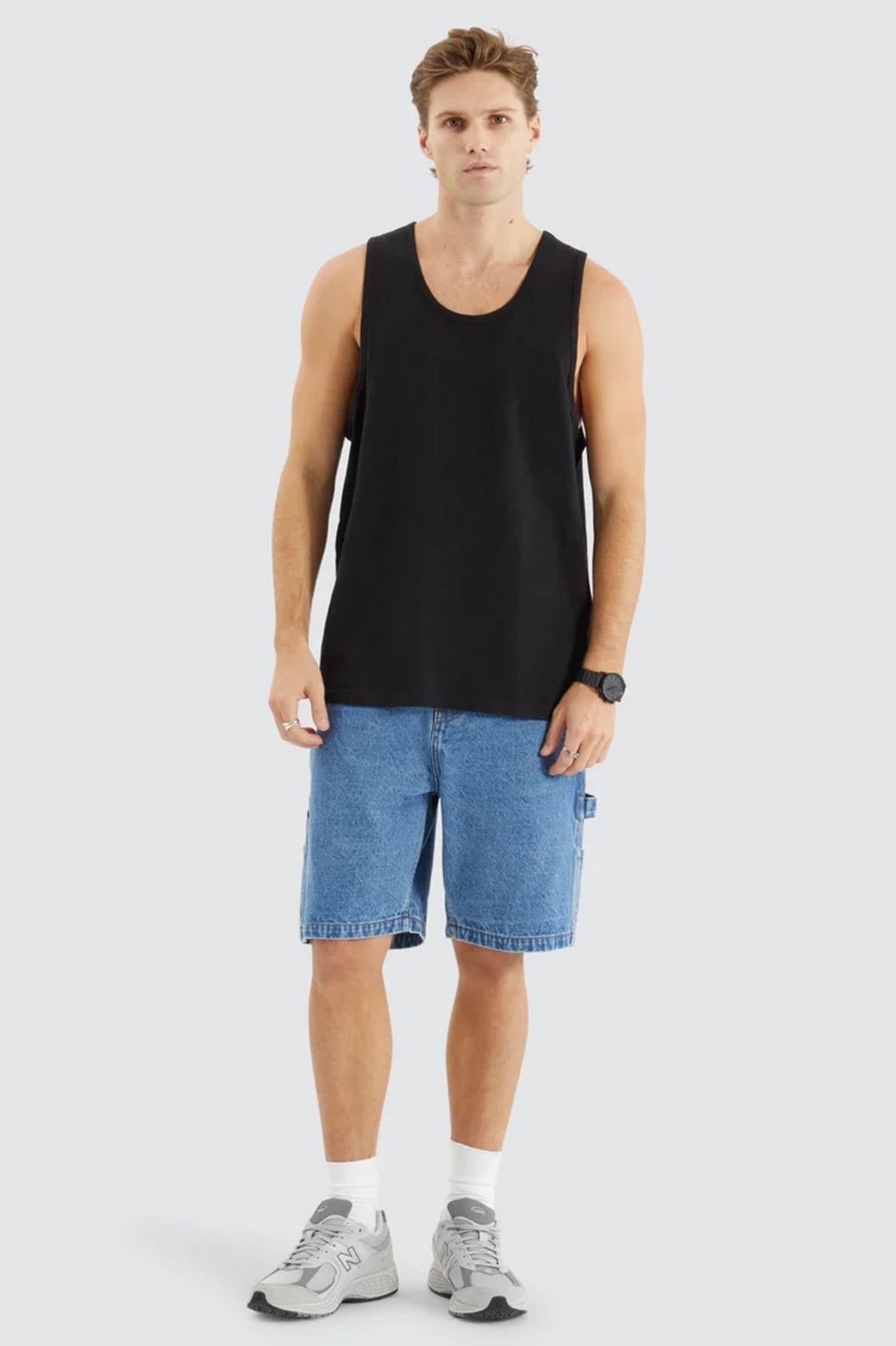 Asheville Relaxed Singlet Jet Black