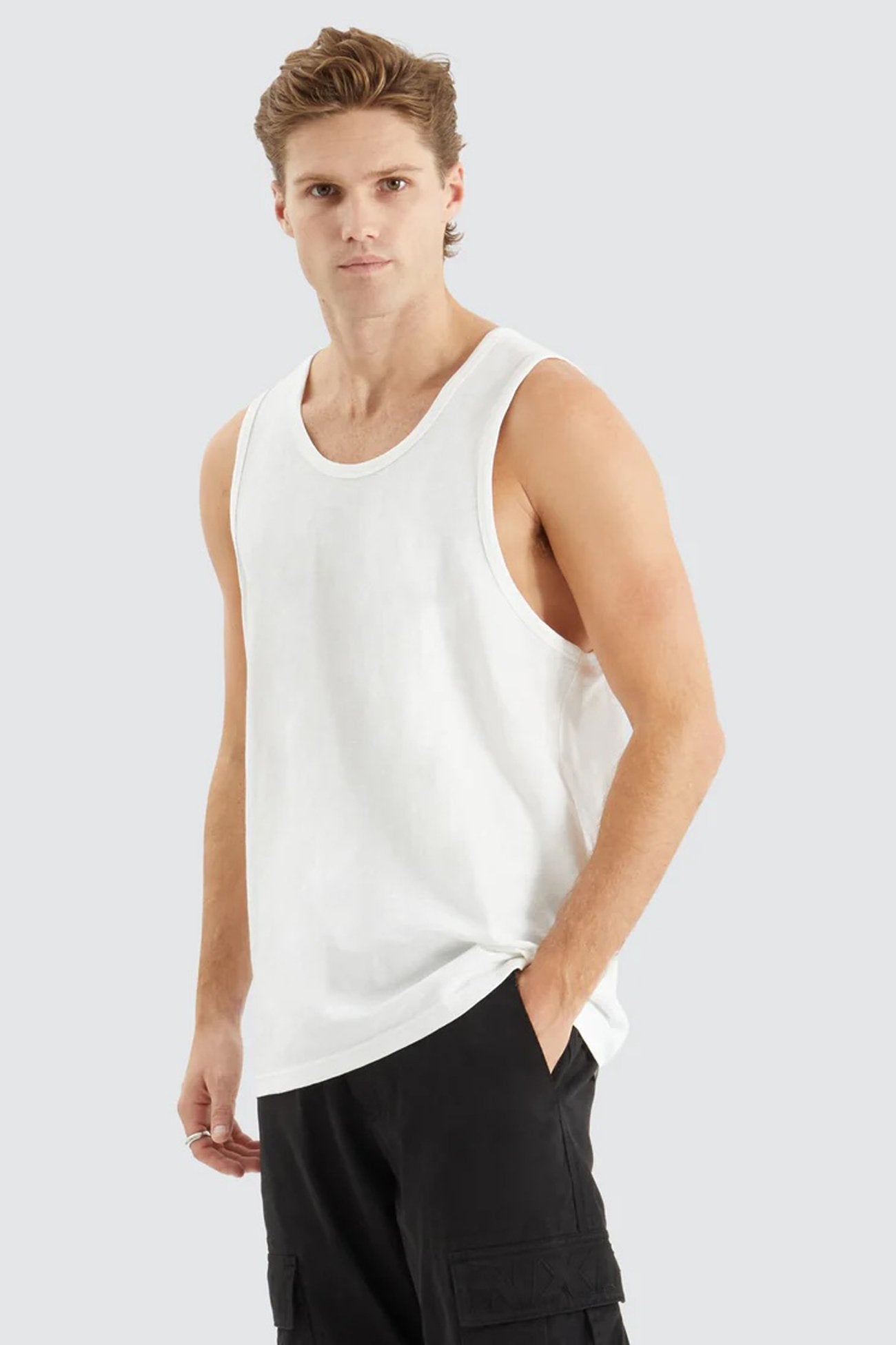 Asheville Relaxed Singlet Natural White