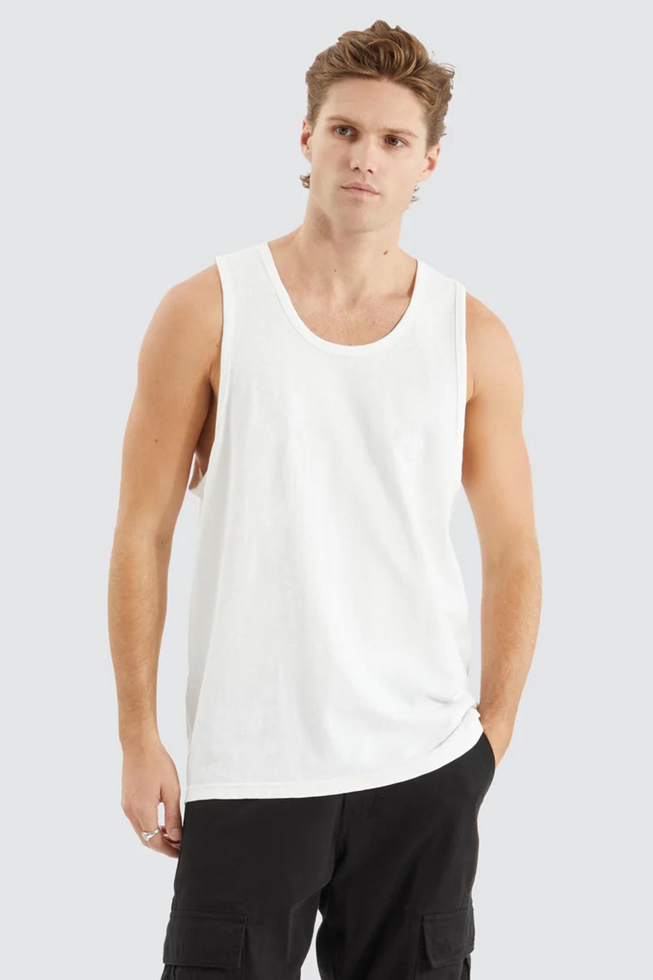 Asheville Relaxed Singlet Natural White