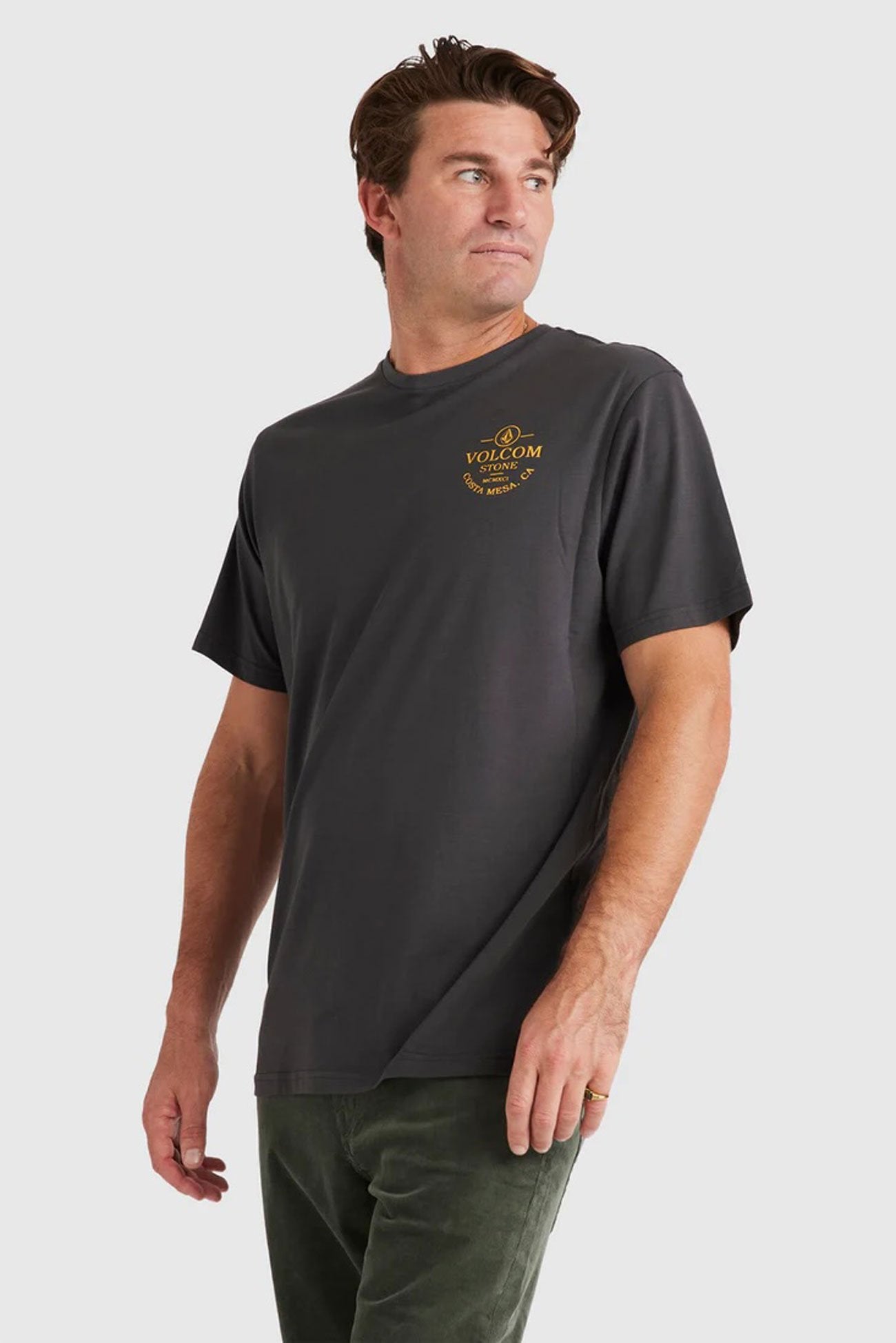 Aus Anchored Stone Standard Tee Asphalt Black