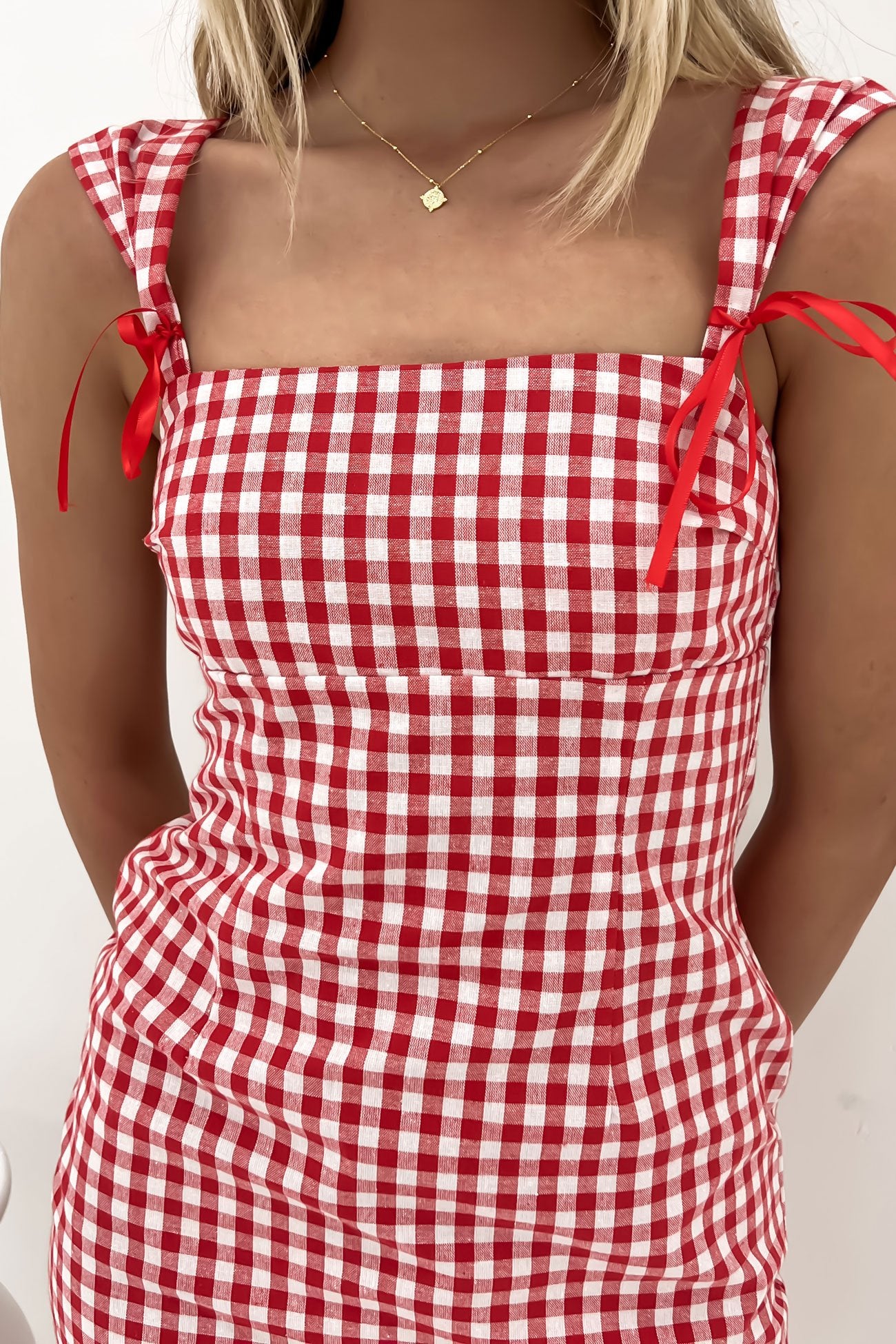 Axton Mini Dress Red Gingham