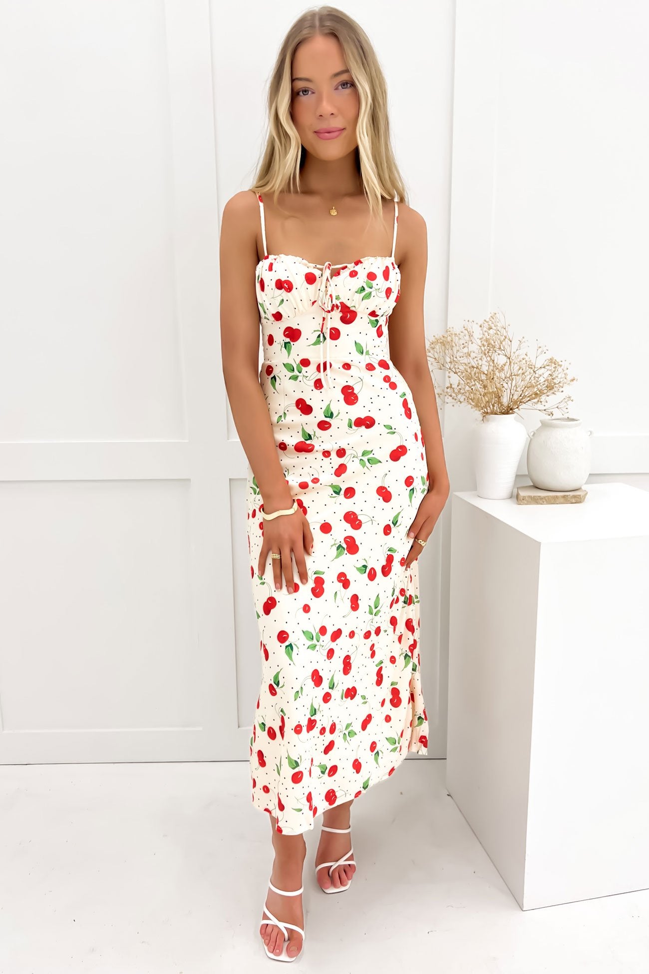 Bambi Midi Dress Scarlet