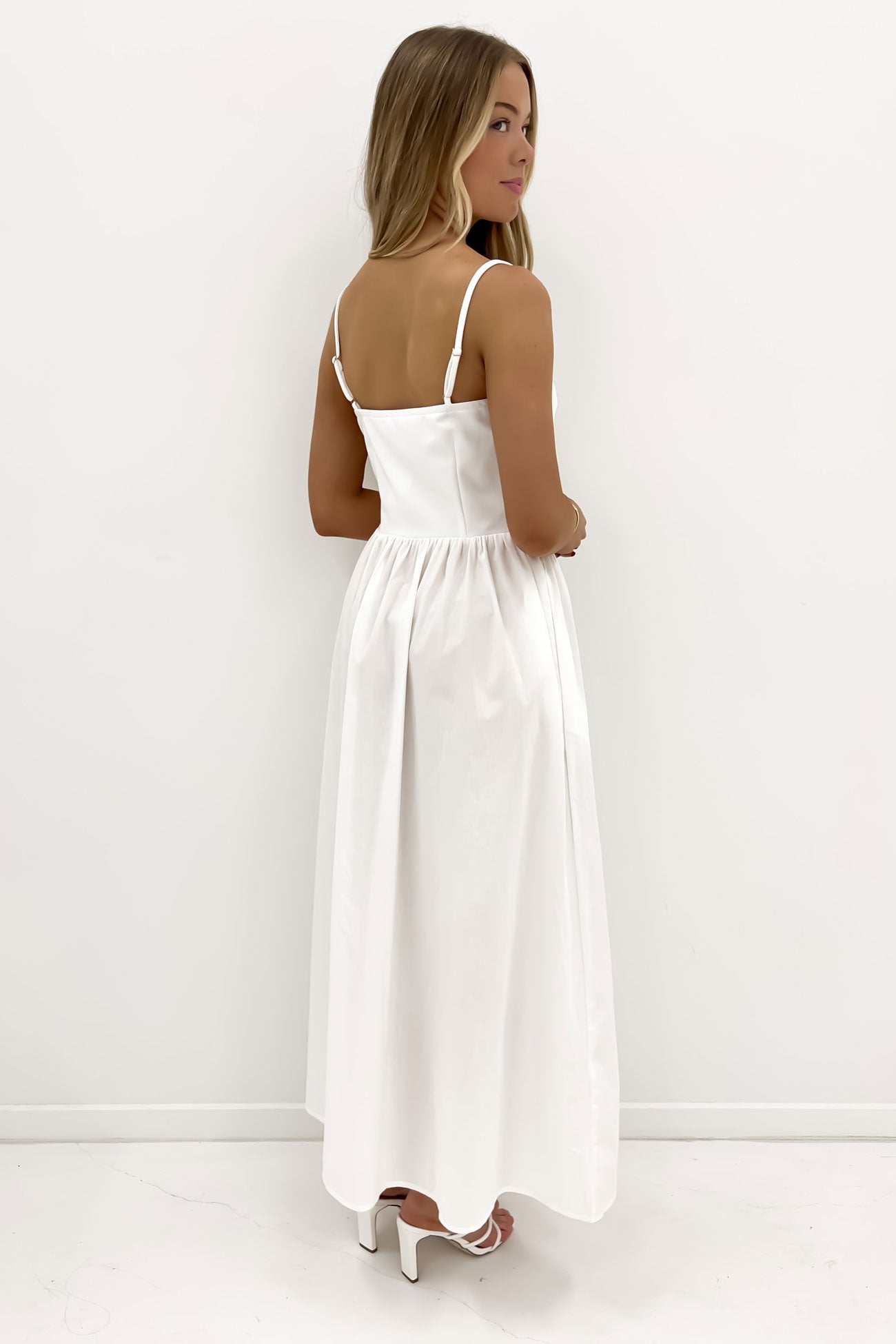 Barton Midi Dress White