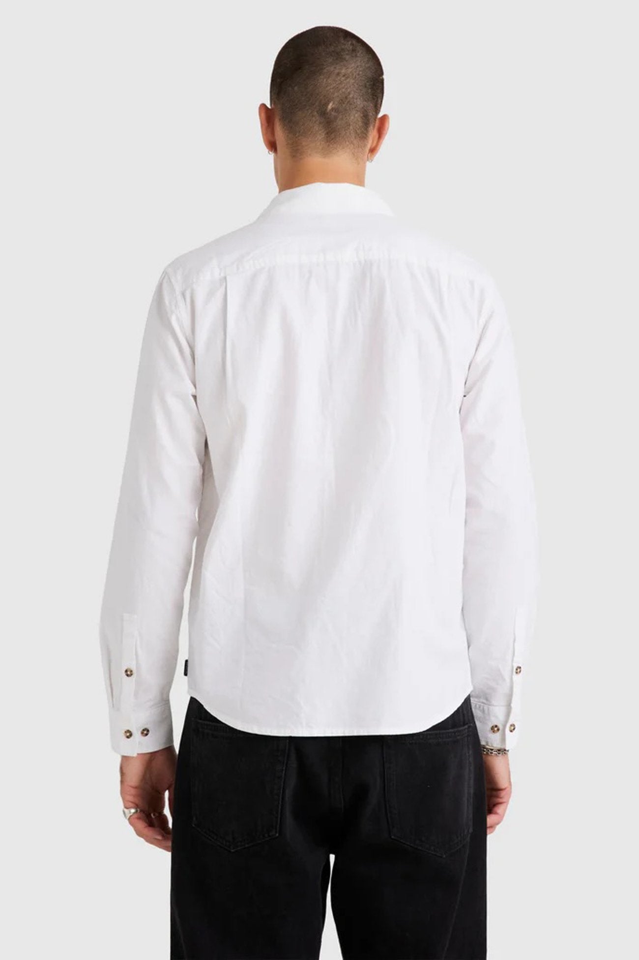 Base Linen Long Sleeve White