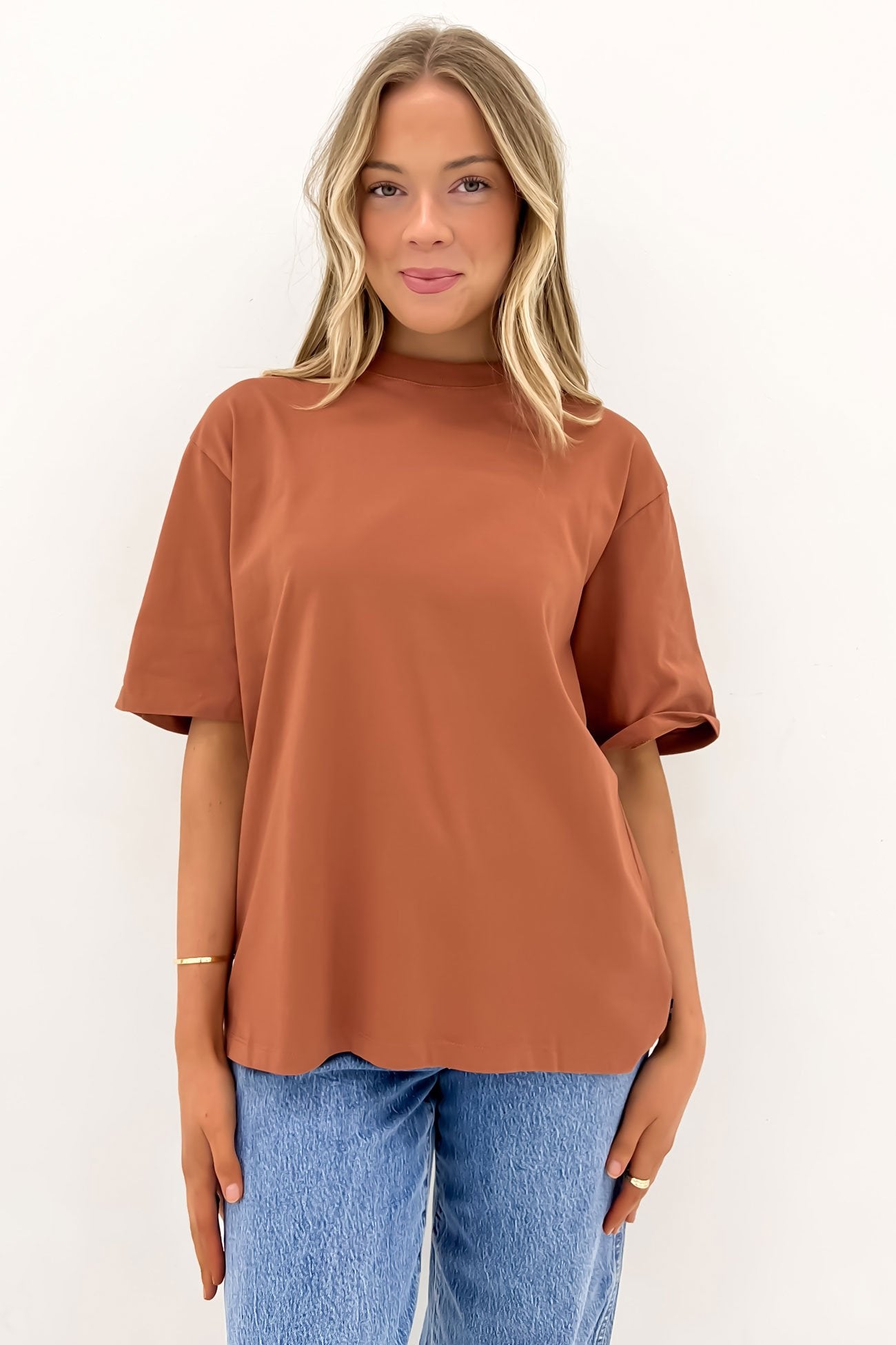 Basic Oversized Tee Clay