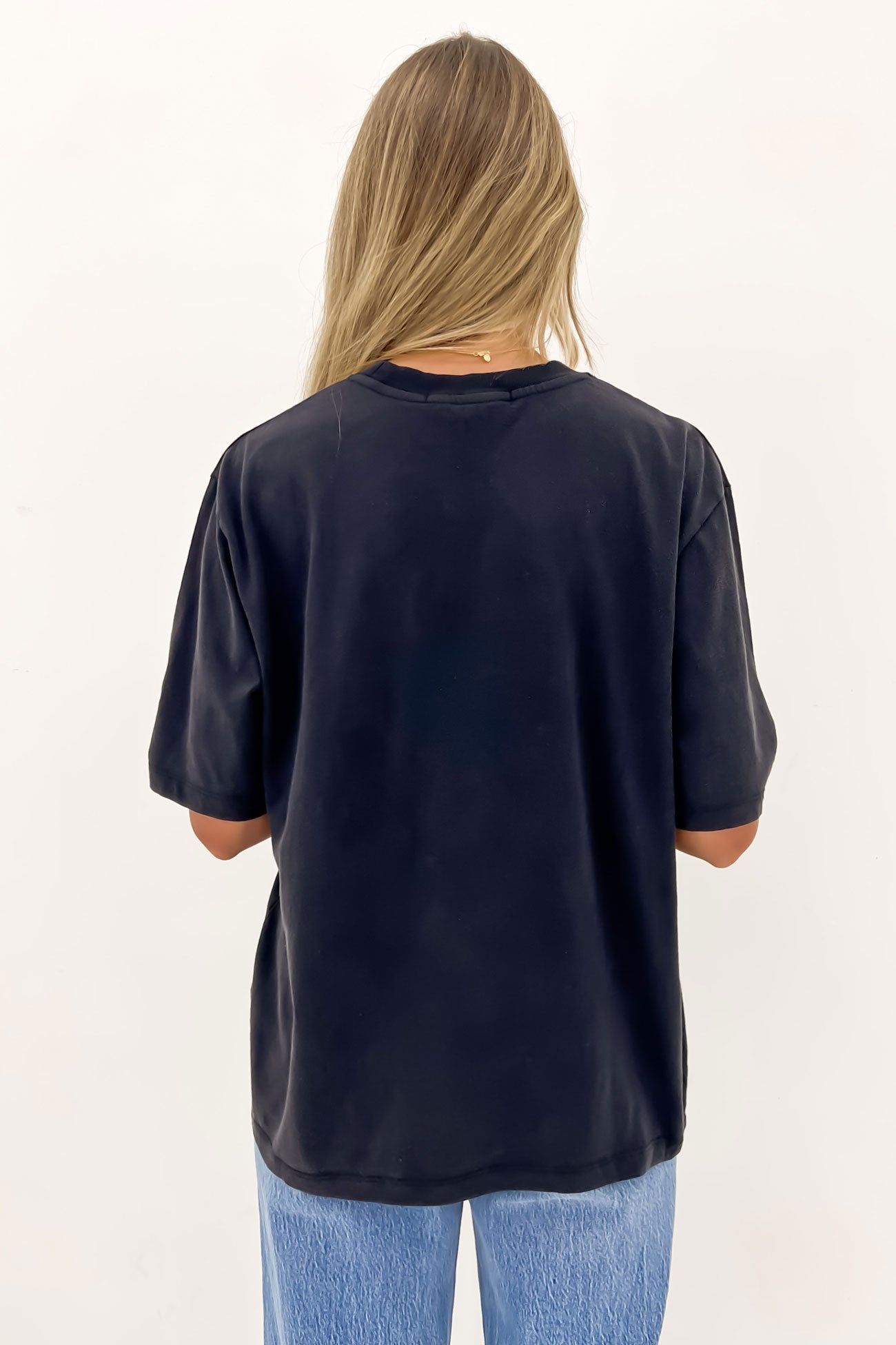 Basic Oversized Tee Washed Black