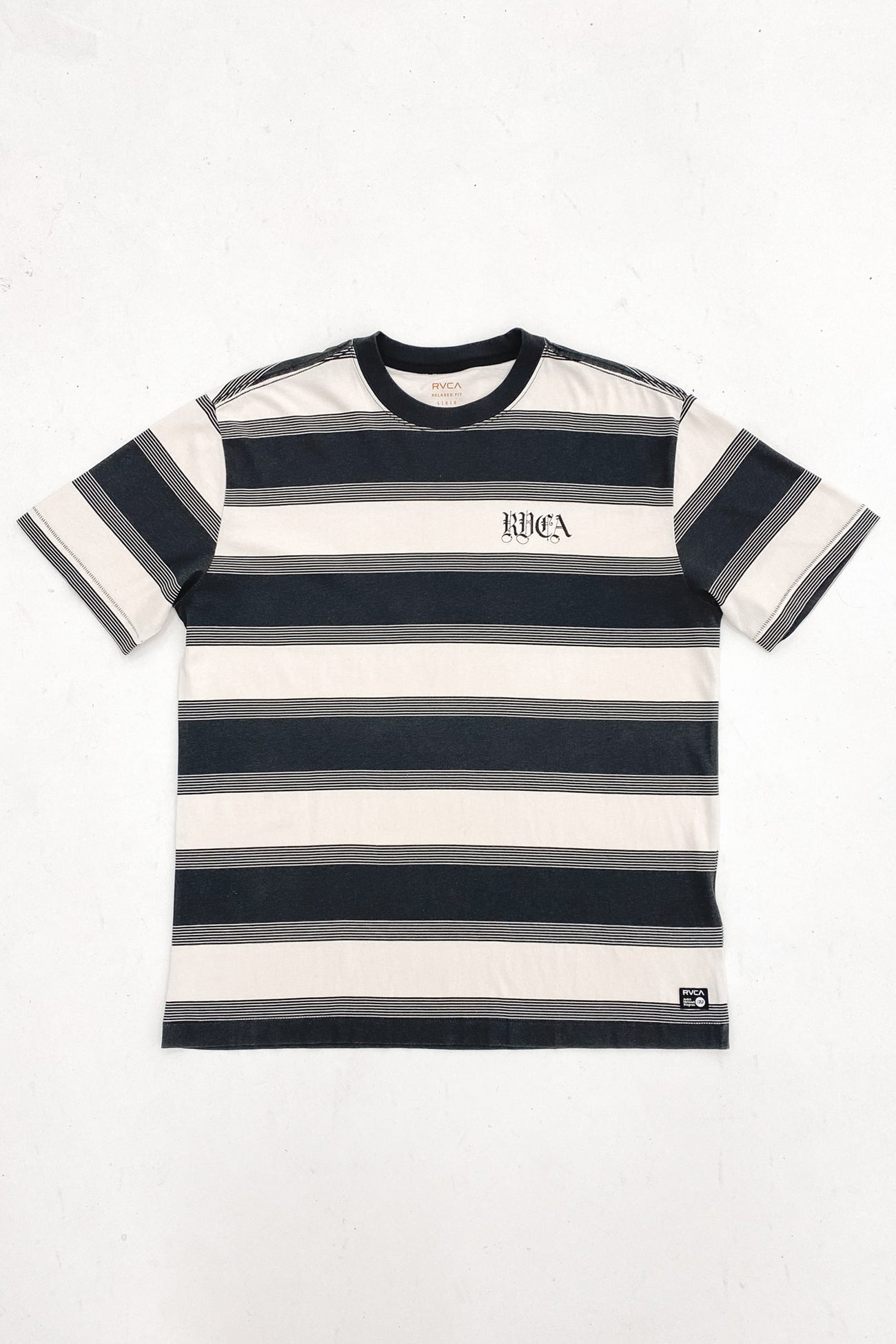 Benj Stripe Short Sleeve Tee Washed Black