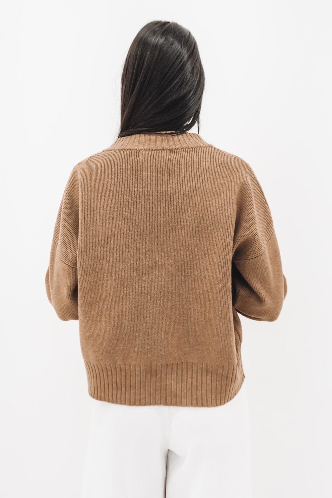 Bess Knit Zip Jumper Brown