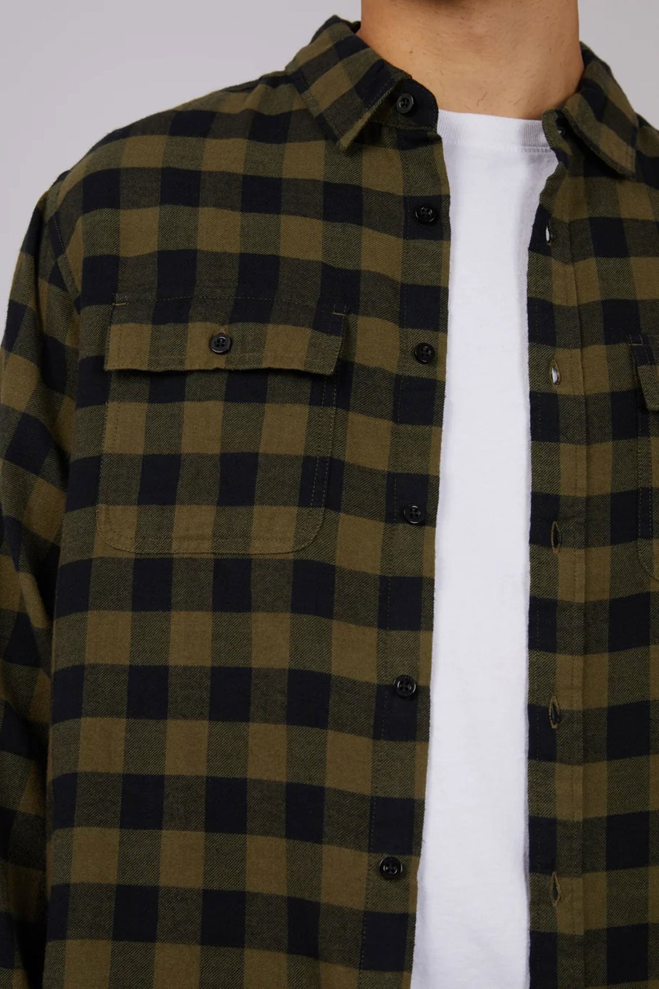 Boulder Check Shirt Khaki