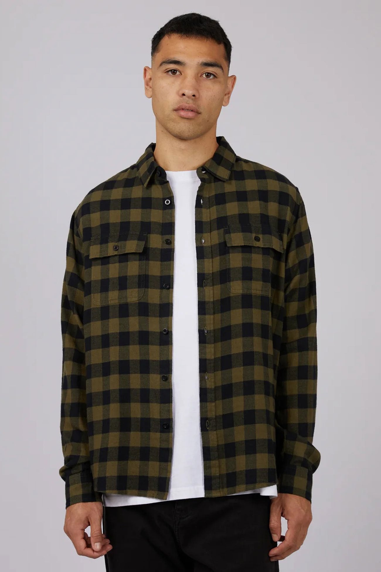 Boulder Check Shirt Khaki