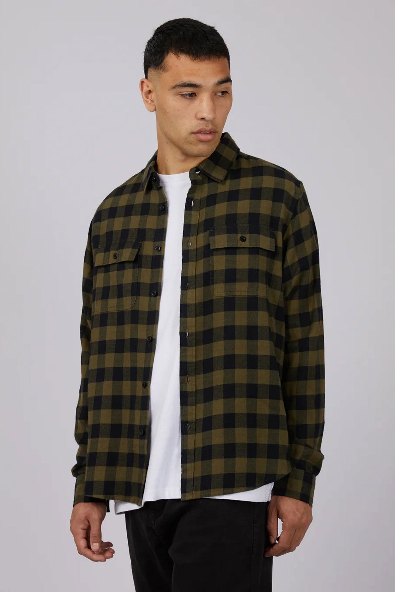 Boulder Check Shirt Khaki