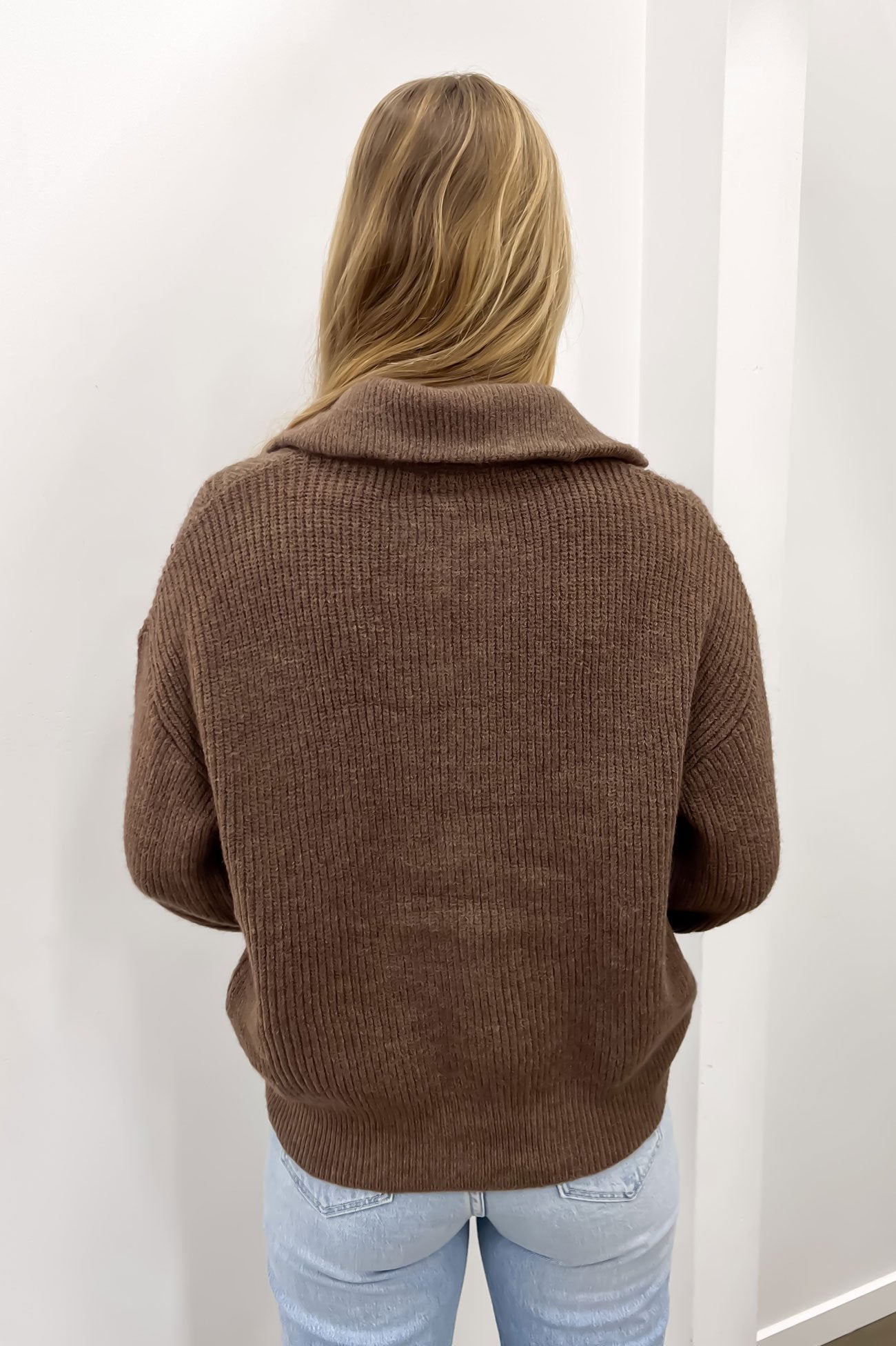 Brie Knit Zip Jumper Brown