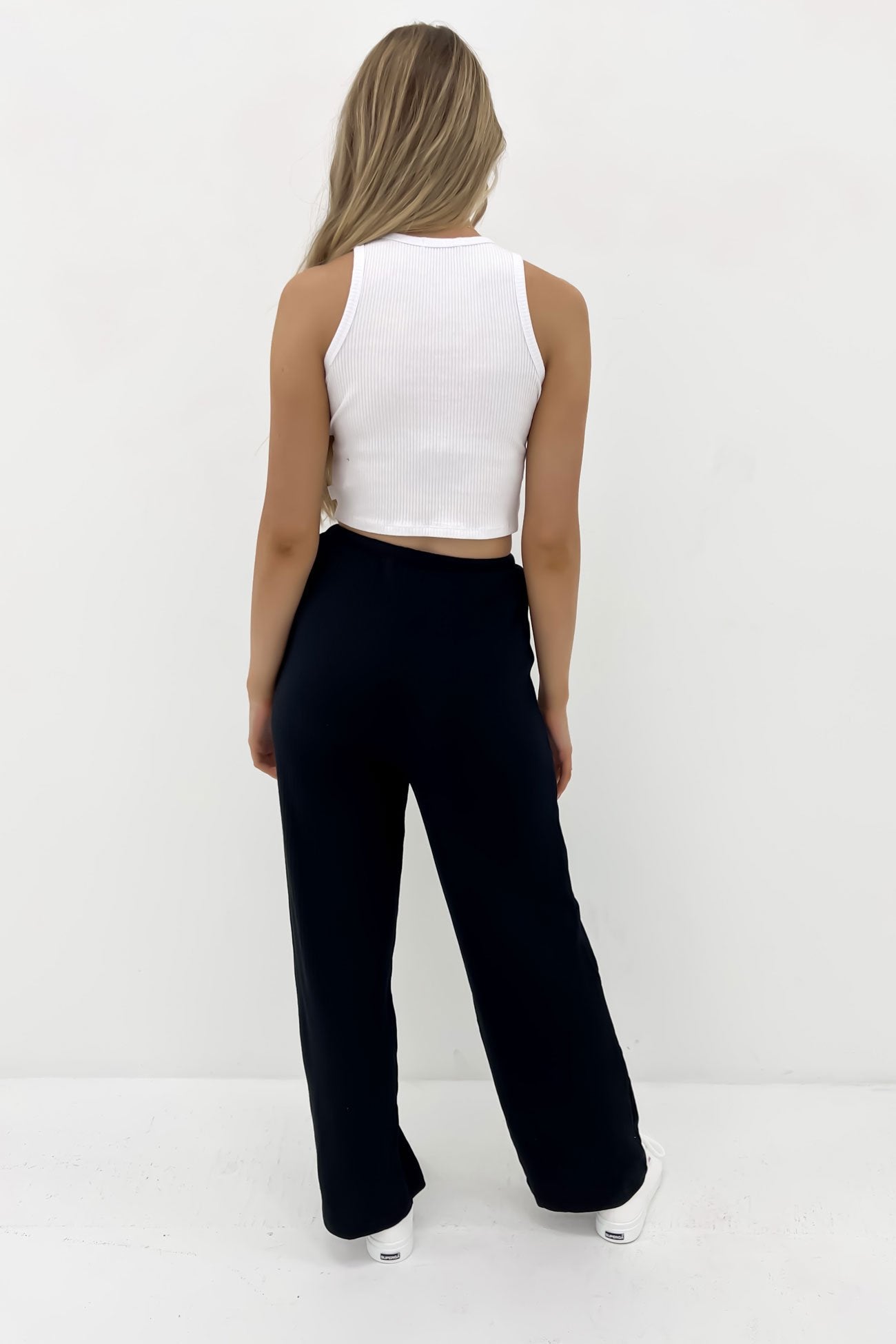 Caeleigh Ribbed Pant Black