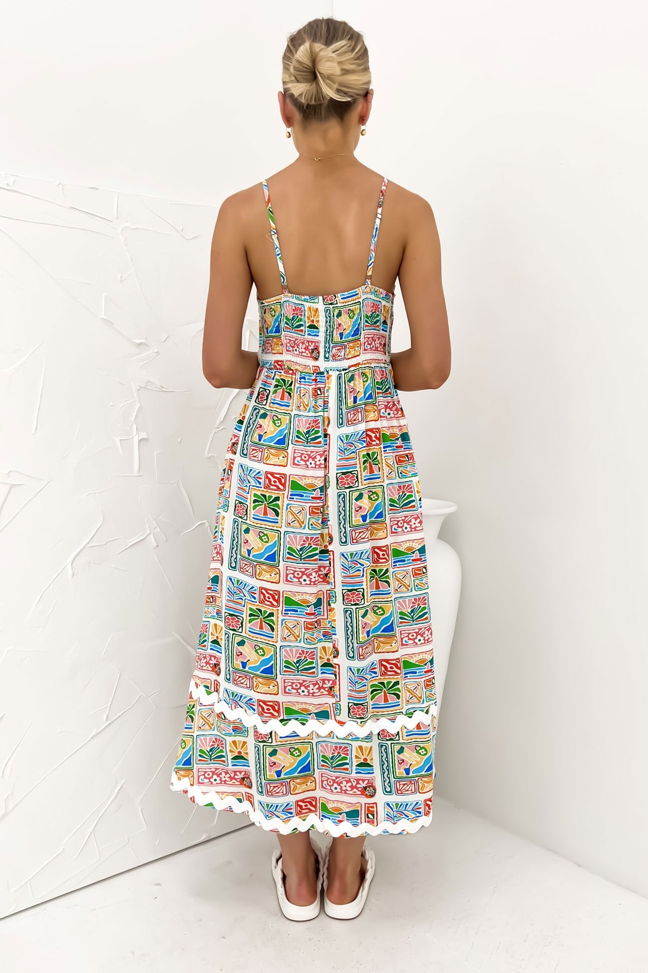 Caley Midi Dress Postcards