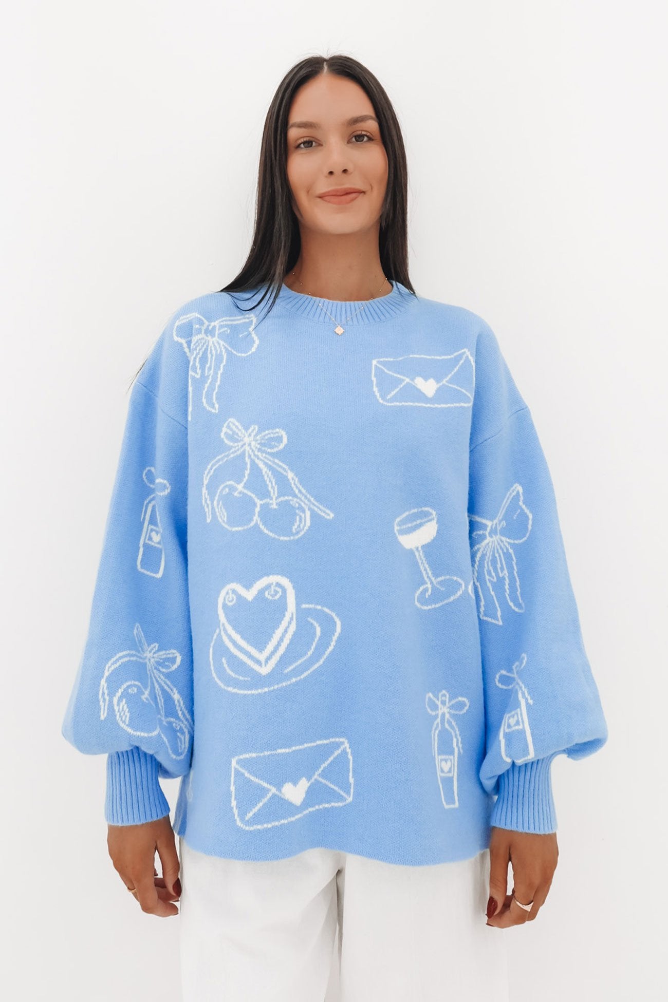 Candace Knit Jumper Blue