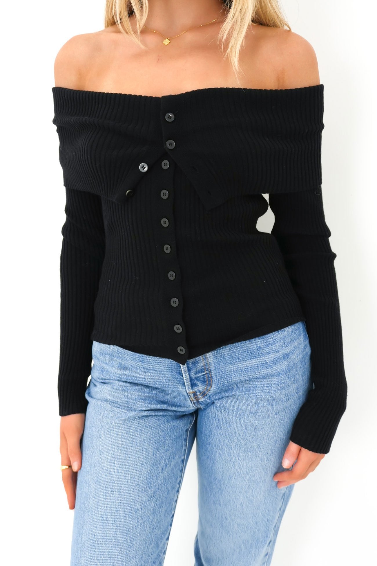 Cecilia Knit Long Sleeve Black