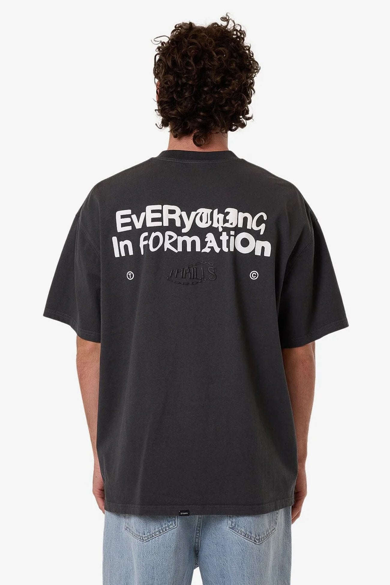 Chain Of Formation Box Fit Oversize Tee Dark Charcoal