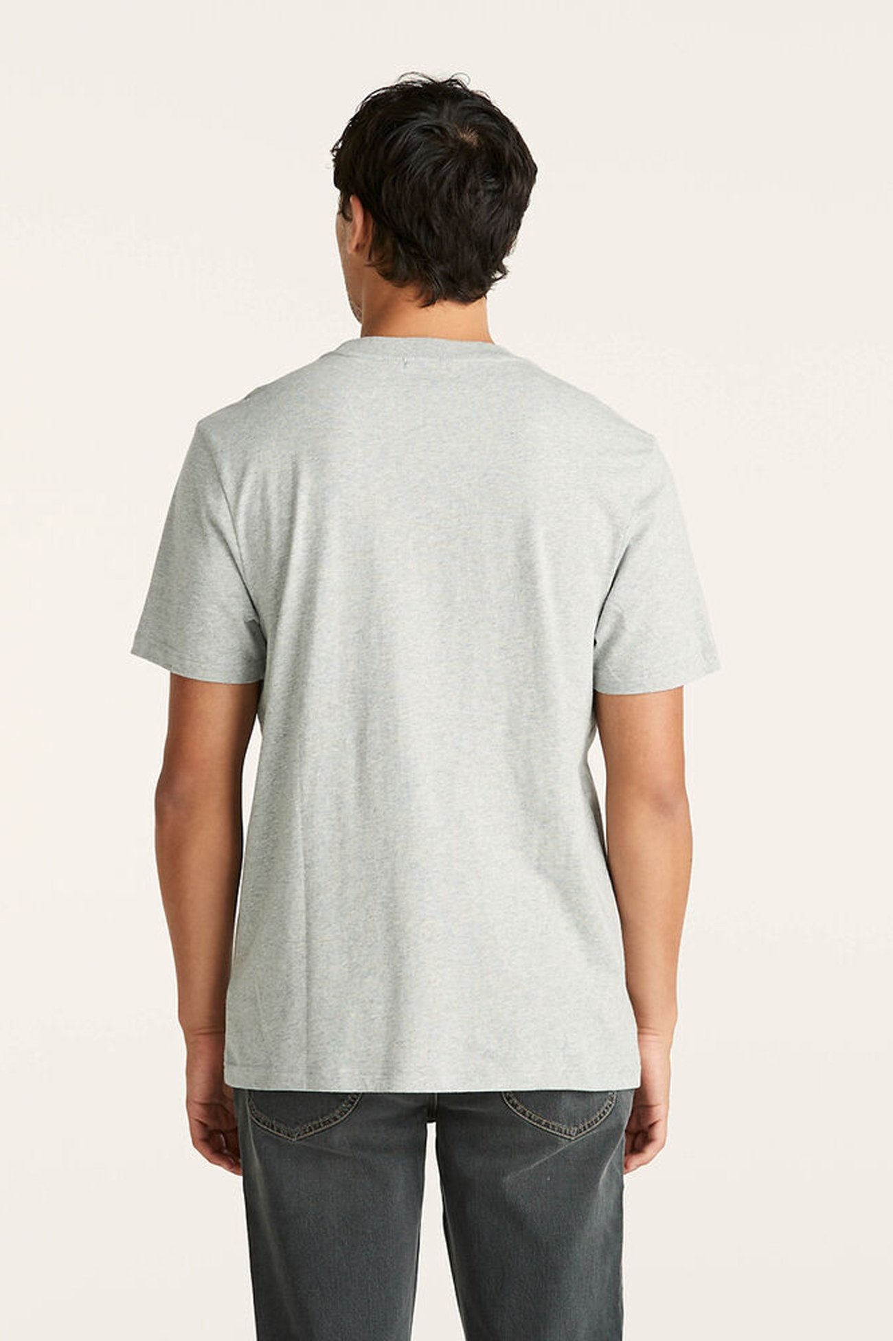 Classic Embroidery Tee Grey Marle