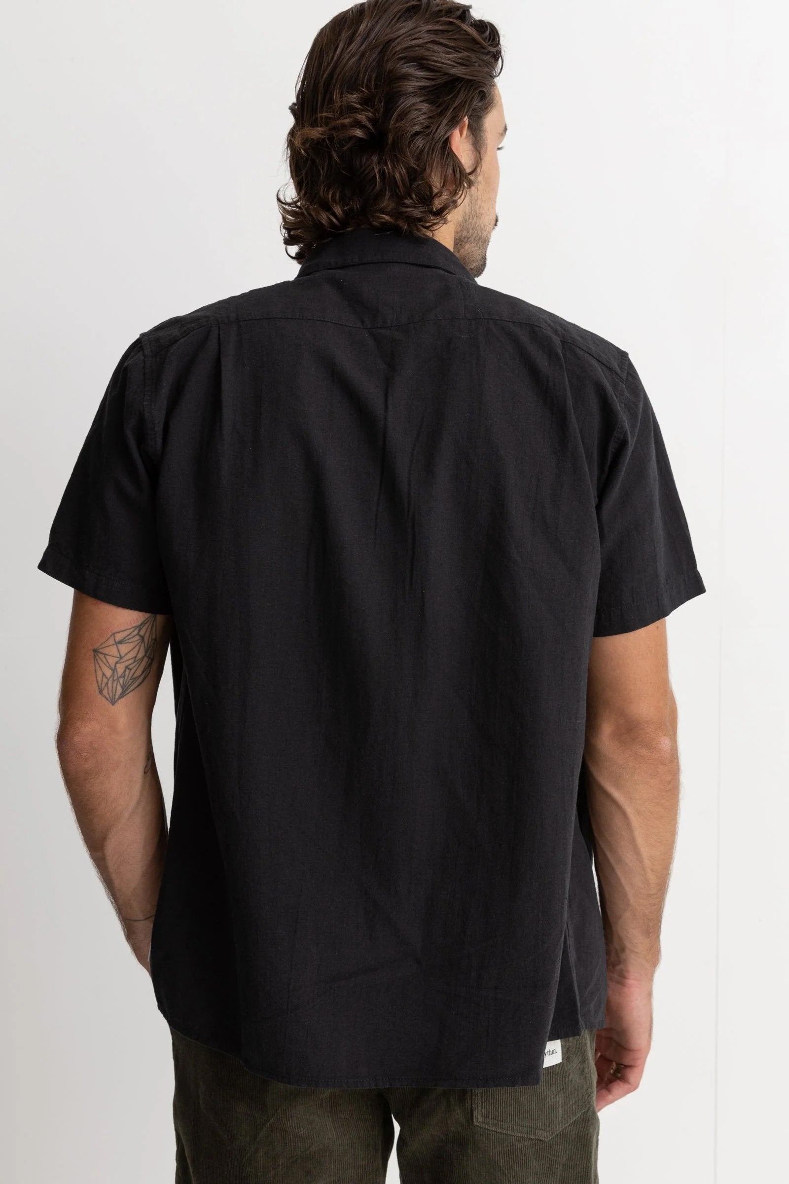 Classic Linen Short Sleeve Shirt Black