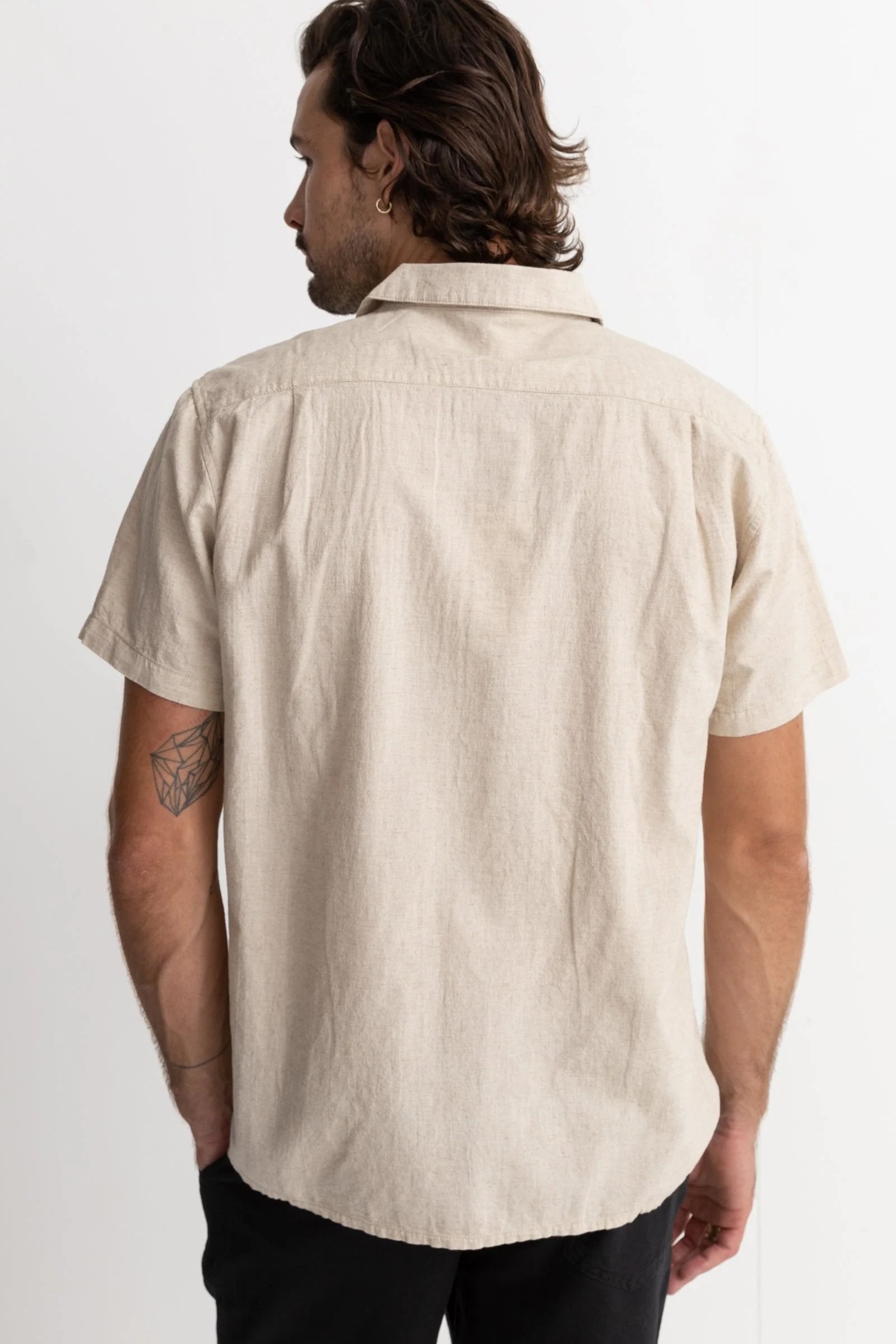 Classic Linen Short Sleeve Shirt Sand