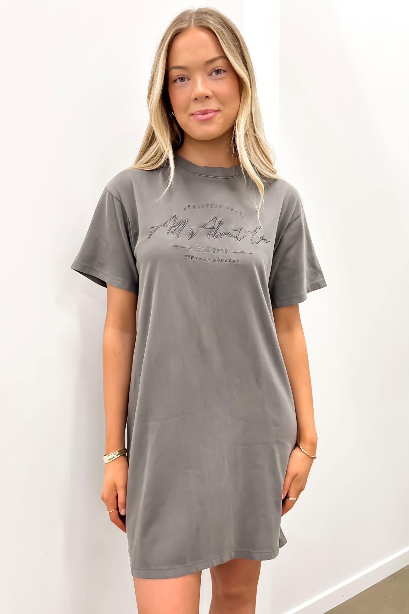 Classic Tee Dress Charcoal