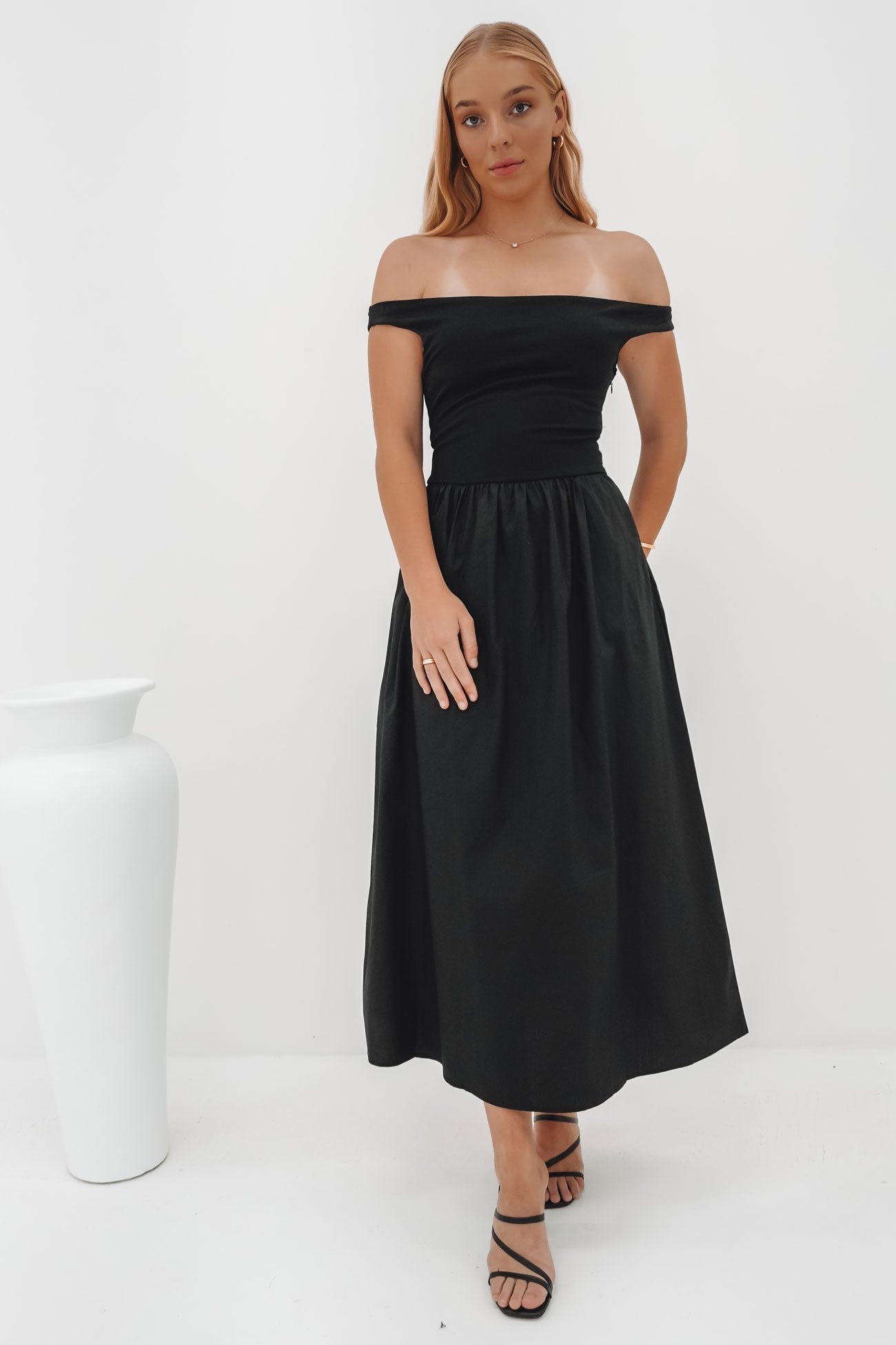 Cleary Midi Dress Black