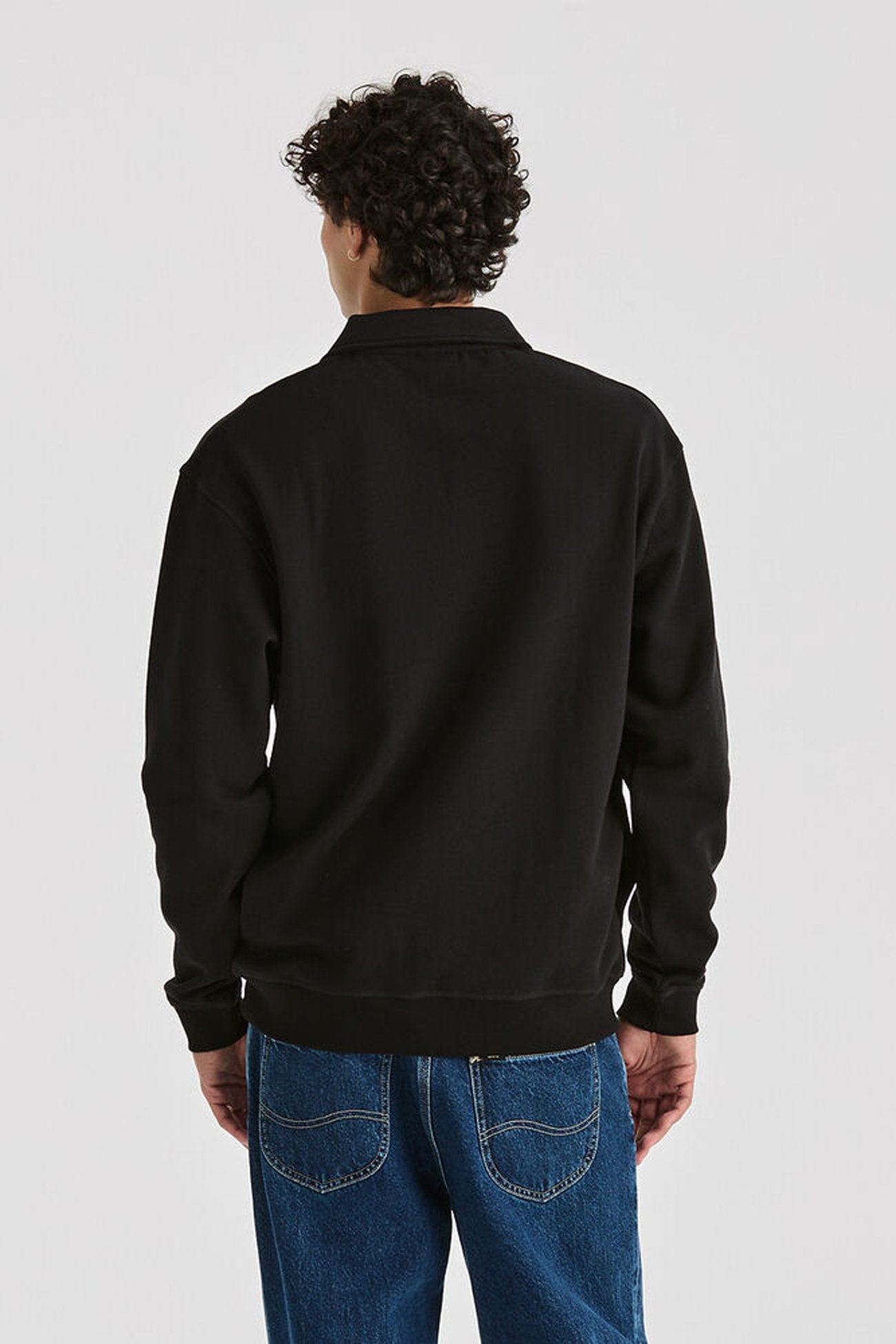 Collar Fleece Sweat Black