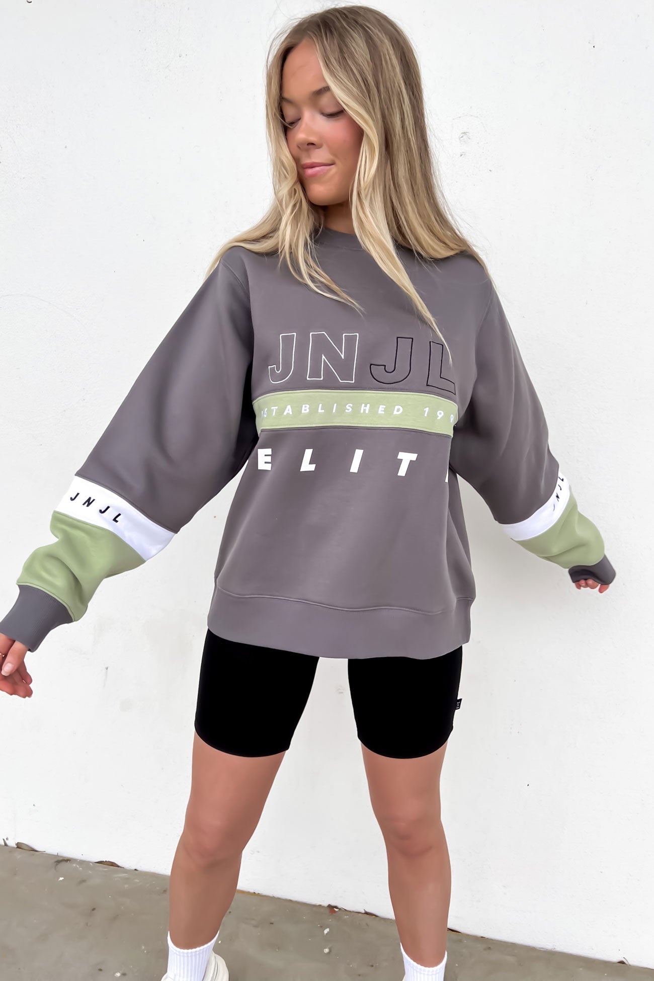 Colton Panelled Sport Crew Green