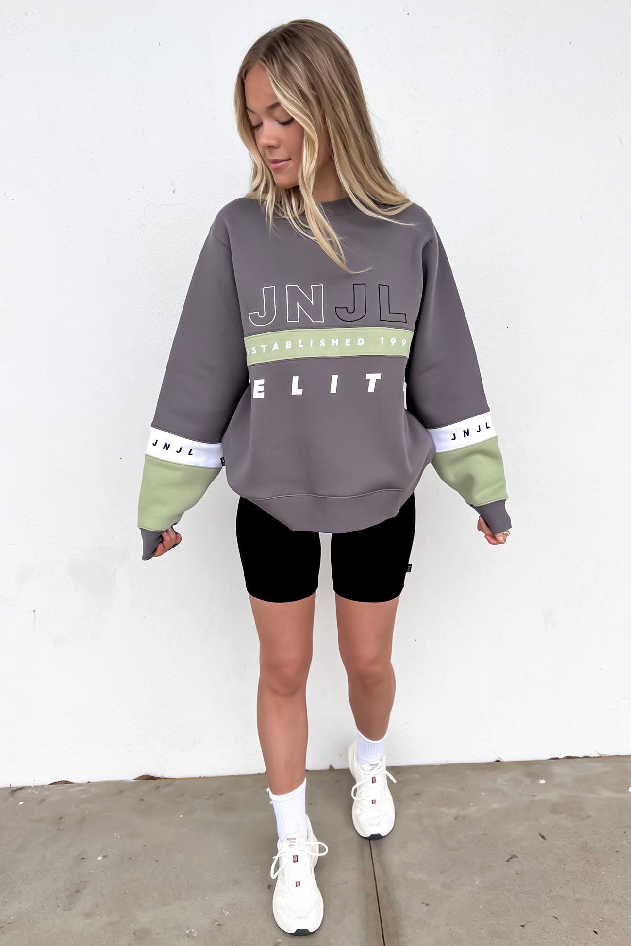 Colton Panelled Sport Crew Green