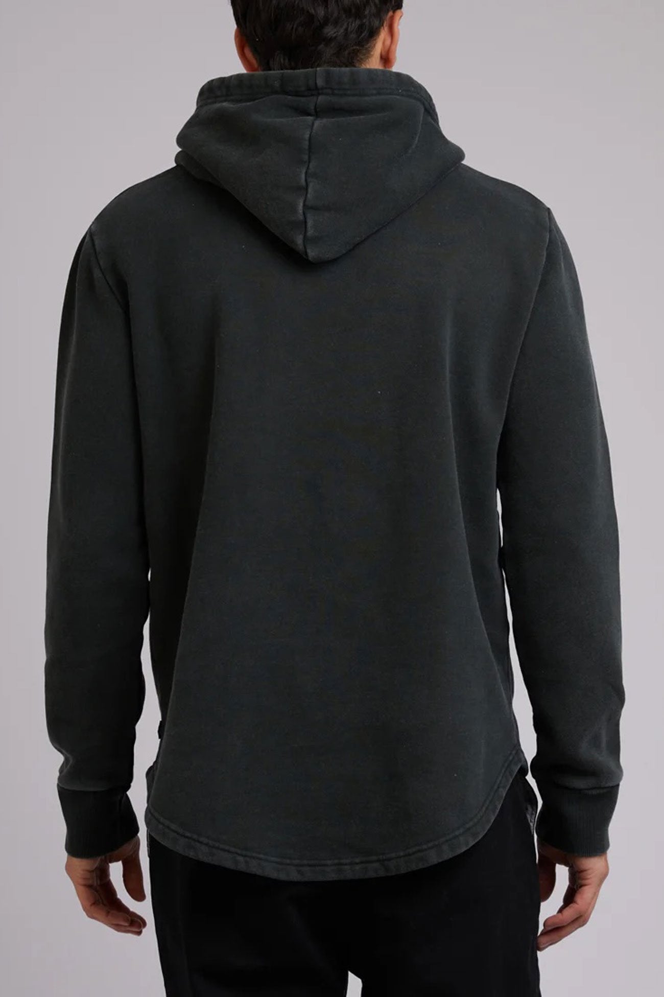 Curved Hem Hoody Dark Green