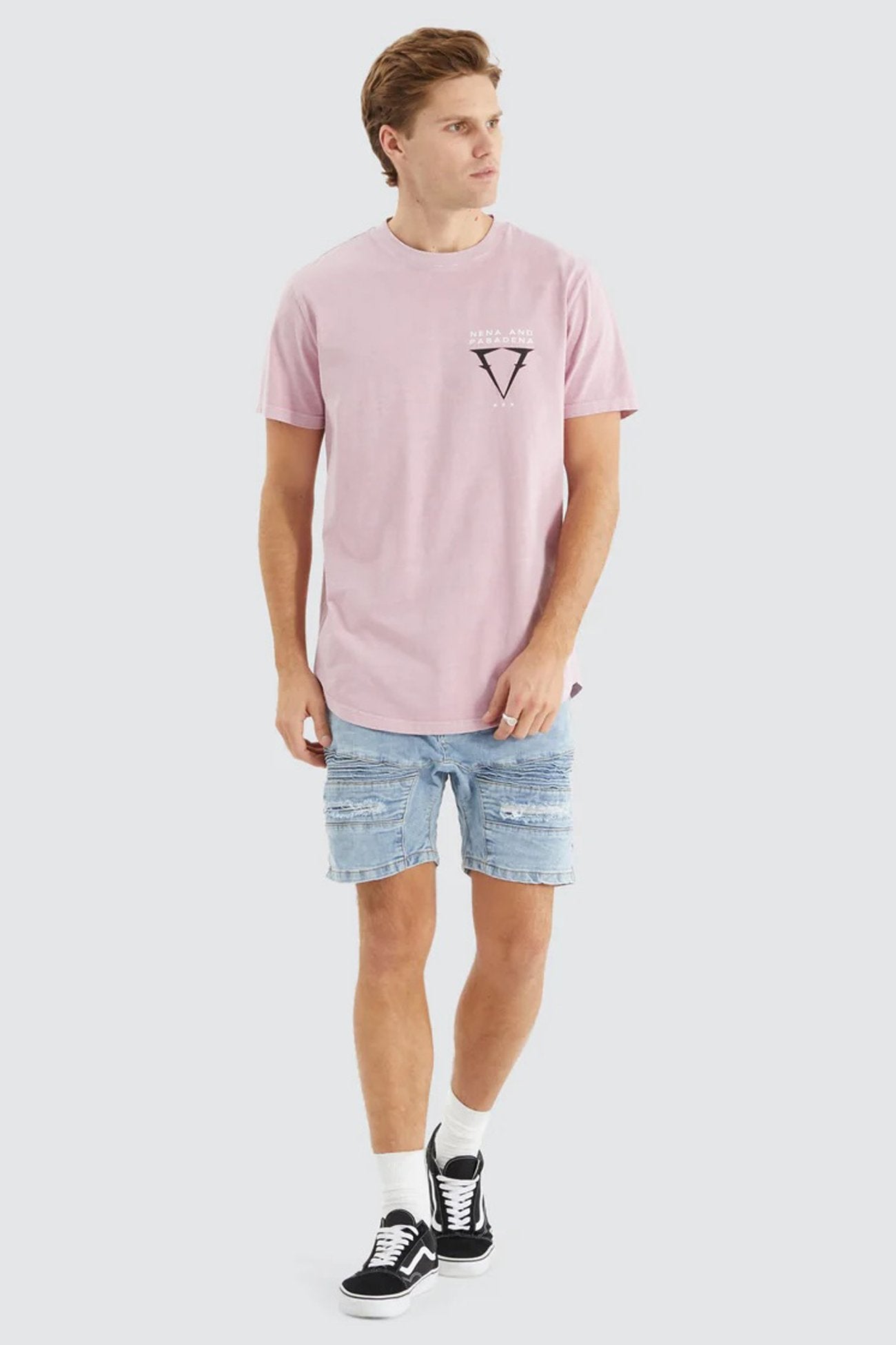 Data Dual Curved Tee Pigment Pink